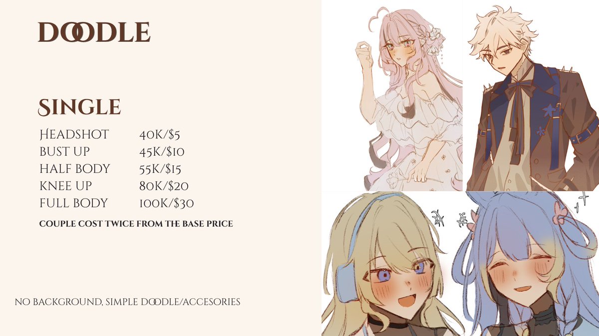 NatchuwRin's tweet photo. [🔃 + ❤️ Appreciated!]
Hello! My commission are open again! I have 6 slot available for local and international (3 for this month and 3 for next month)! Kindly check if you're interested!!
V-Gen : https://t.co/Kzjp4eziz2
Price Info : https://t.co/sfwTfpkBCT
#VGenComms
Info ↓ https://t.co/2MCiLXRCO7