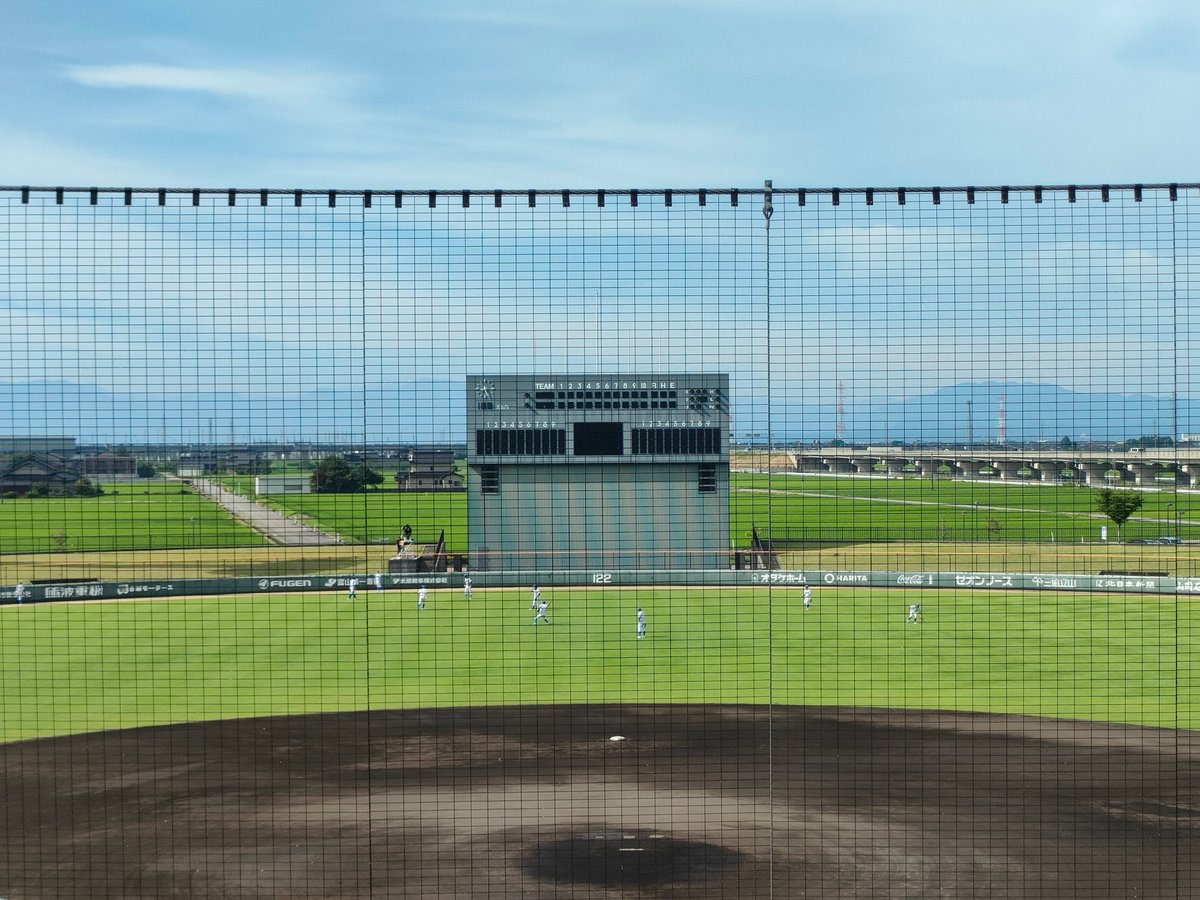 lion0_5th's tweet photo. 第108回高校野球富山大会、高岡西部総合公園野球場で行われた２回戦で、高岡第一高校の前田侑大（まえだゆうと）投手は、球場の球速表示で156キロを表示！

富山大会、明日も２回戦の試合が行われます。

明日もよろしくお願い致します🙇
（写真は今朝撮影のもの。申し訳ありません） https://t.co/1RGFQSGWxF