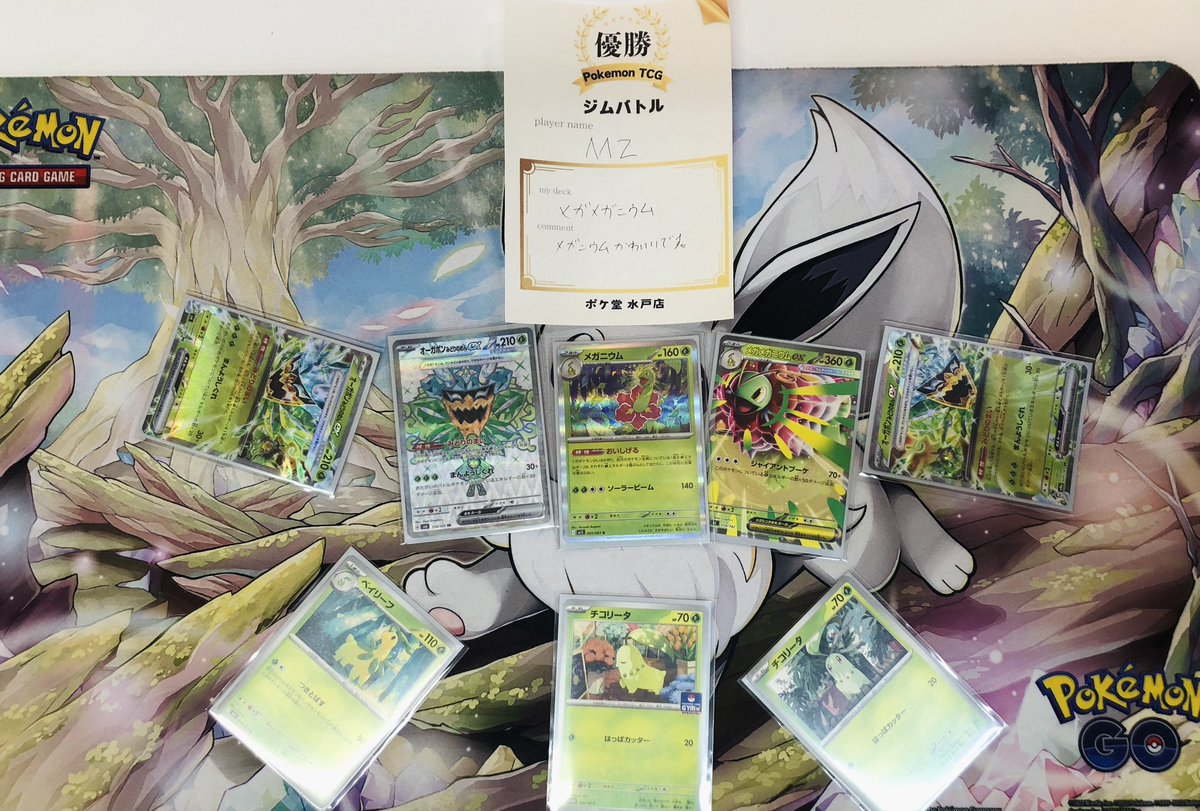 ✨🌟ジムバトル🌟✨ 本日の優勝は『MZ』選手✨ コメント『メガニウム ✨🌟ジムバトル🌟✨ 本日の優勝は『MZ』選手✨ コメント『メガニウム