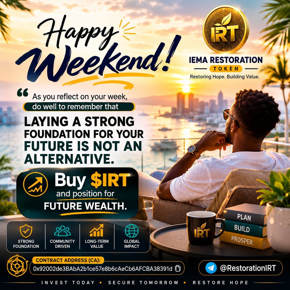 RestorationIRT's tweet photo. Restoration is helping people transition from being left behind by technology to becoming empowered through it.

Everything else, RestoreHub, AI services, blockchain education, the marketplace, and $IRT as the utility token, naturally fits under that single, powerful message. It ties your origin story to your long-term vision in a way that's emotionally compelling and strategically consistent.

A restored future isn't built by waiting.

It's built by equipping people with the right tools.

Every lesson learned.
Every connection made.
Every skill acquired.
Every opportunity created.

That's what $IRT is about.

Not simply recovering the past, but empowering people to thrive in a world shaped by AI, blockchain, and emerging technologies.

0x92002de3BAbA2b1ce57e8b6cAeCb6AFCBA38391d
Tg: https://t.co/C426CuT48M