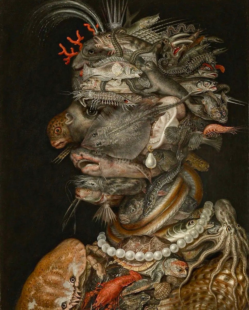 Revizorsb's tweet photo. Giuseppe Arcimboldo, né vers 1527 à Milan est mort le 11 juillet 1593 à Milan. Peintre maniériste italien, il est célèbre comme auteur de nombreux portraits suggérés par des végétaux, des animaux ou des objets astucieusement disposés. https://t.co/0qLcDy2Kai