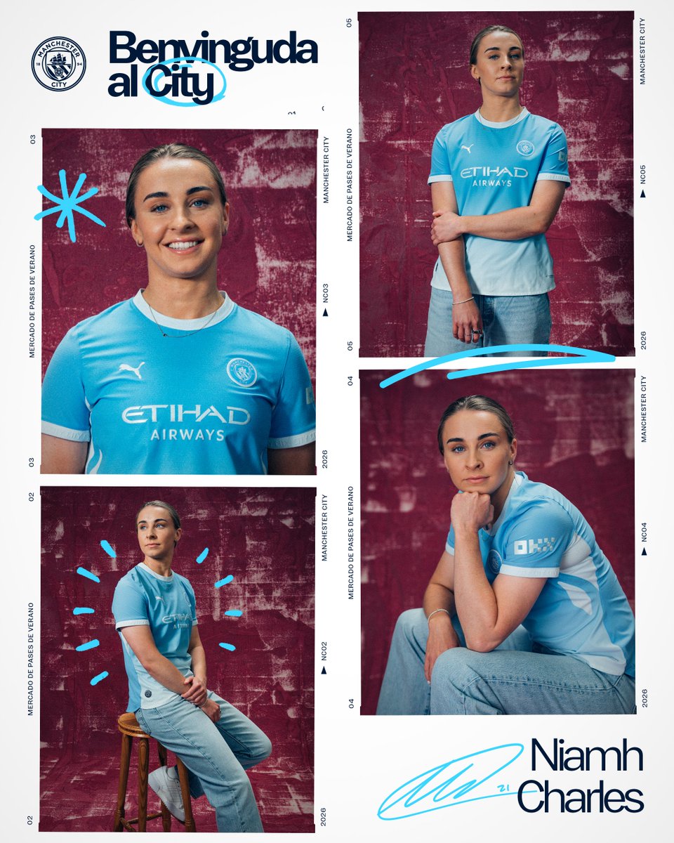 ManCityCatala's tweet photo. Niamh Charles és el nostre segon reforç de l'estiu ✍️🩵 https://t.co/rKiSNsAVnb