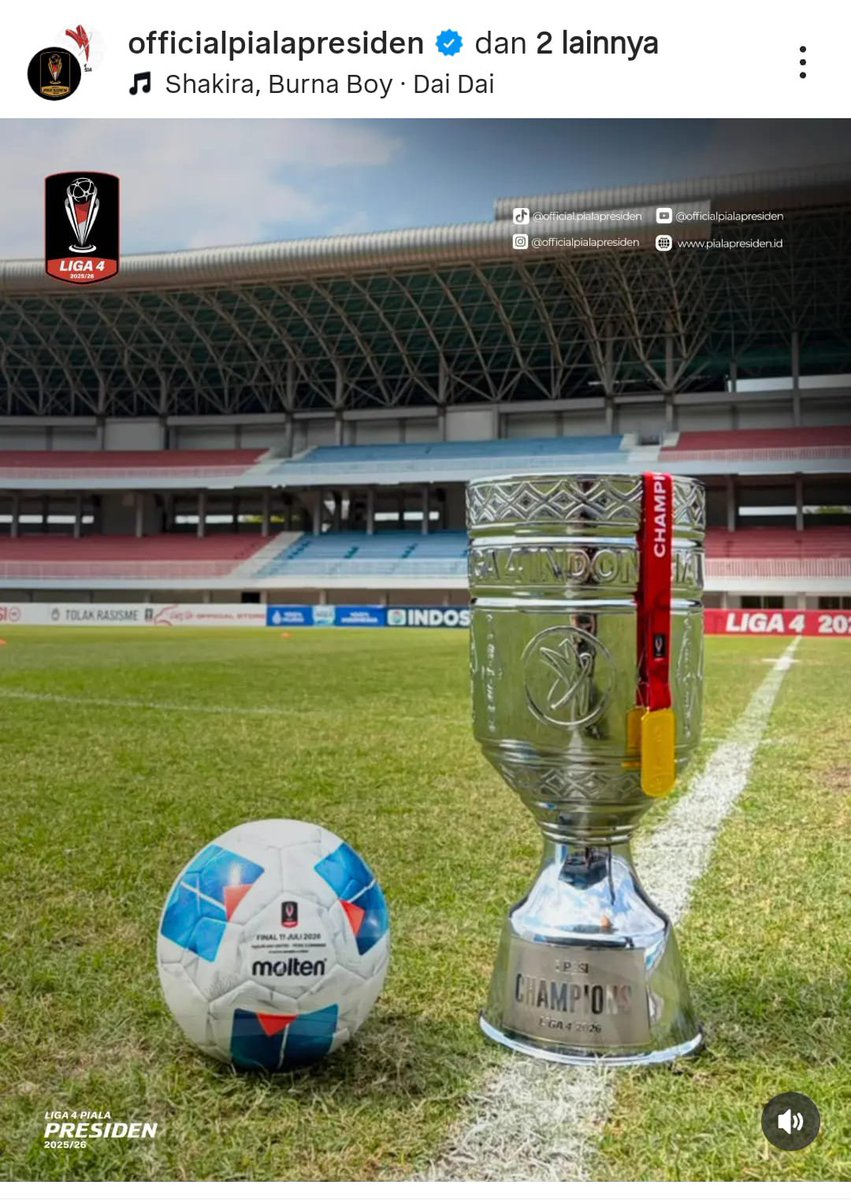 hosgwarts's tweet photo. pertandingan ketat sampai akhir, tapi pasuruan united berhasil keluar sebagai juara Piala Presiden 2026 berkat kemenangan 1-0 di #FinalLiga4Nasional kali ini. selamat buat tim dan suporternya. https://t.co/wBmimM7l3K