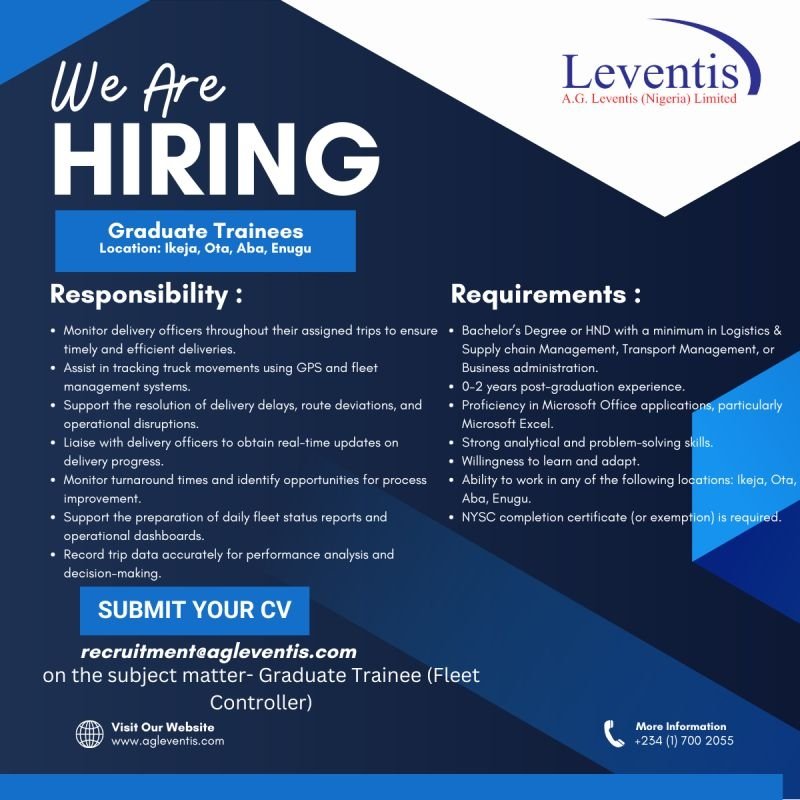 tohire_ng's tweet photo. BELOW IS THE LIST OF 7 HOT 🔥🔥🔥 GRADUATE TRAINEE/INTERNSHIP PROGRAMMES POSTED TO OUR PLATFORMS THIS WEEK!!!

1.) SIAO INTERNSHIP PROGRAMMES (slide 1)

2.) Community Manager Intern at Pulse NG

Apply 👇 
https://t.co/q88oHnsRyo

3.) Leventis Graduate Trainee Program (slide 2)

3.) Watershed Graduate Trainee Programme (slide 3)

4.) TotalEnergies SIWES Internship 2026

Locations: Lagos, Abuja & Port Harcourt

Duration: 6 months (September 2026 – February 2027)

Apply 👇 
https://t.co/7x4PZX8ldI

5.) Chevron NMA Medical Radiographer Internship

Apply 👇 
https://t.co/KLzLVLr5mn

6.) Graduate Trainee (Electrical & Solar) at Basscomm Group Limited

Apply 👇 
https://t.co/0OM2anQx9a

7.) Graduate Trainee (Engineering) at Human Capital Partners (HCP)

Apply 👇 
https://t.co/v16rlF8Rqn

FOLLOW OUR PLATFORMS ON:

WhatsApp Channel 👇👇👇
https://t.co/KWTWQ1fFpy

Telegram Channel: https://t.co/6VSfDmj8SV 

IG: https://t.co/foZHZsn6Ru 

Facebook: https://t.co/hT2l5gdXPM 

X: https://t.co/pvzbIUbjkG