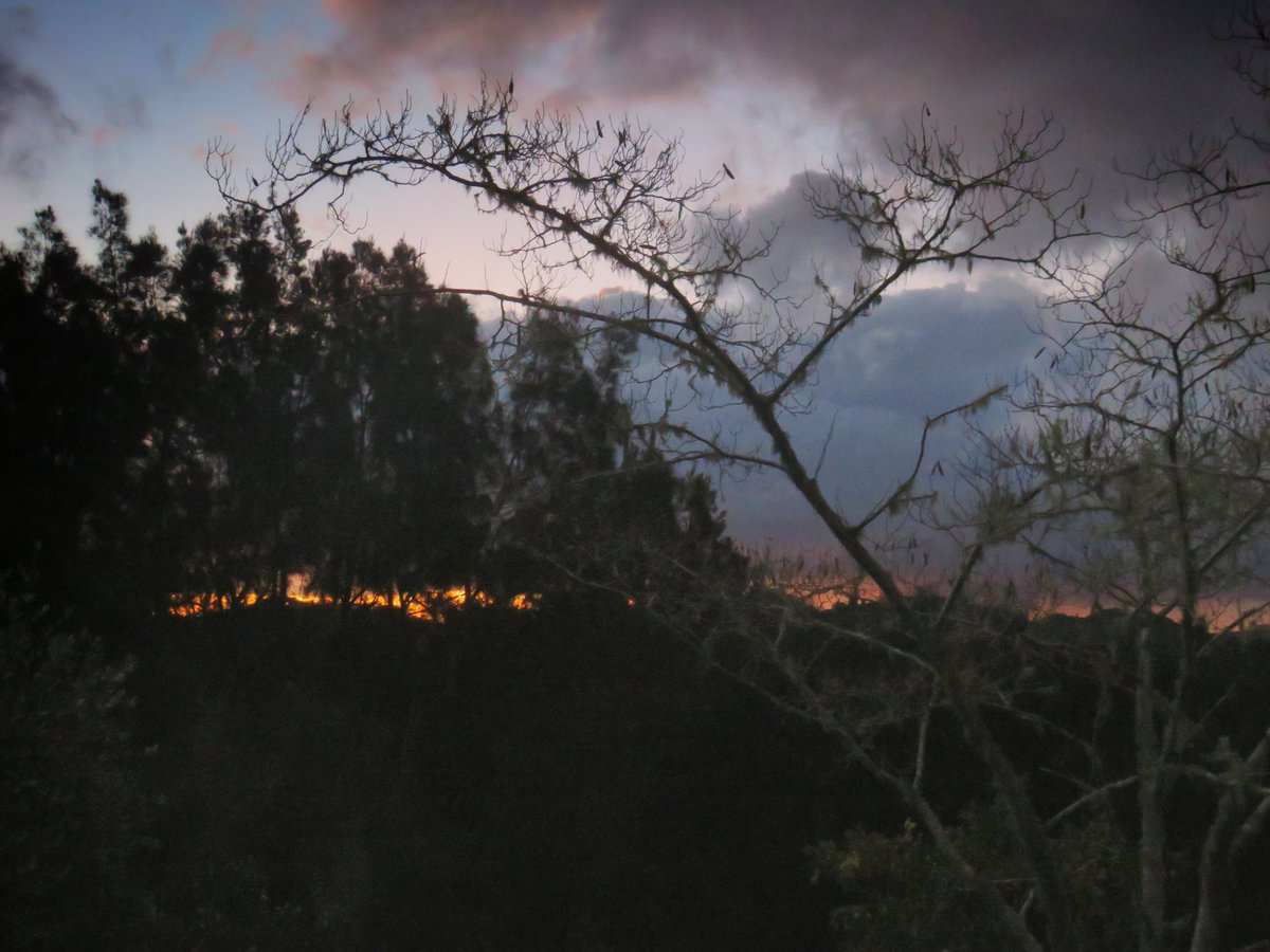aquadraconis's tweet photo. Sunset tonight was like a fire burning along the ridge https://t.co/dTAZVM9Czt