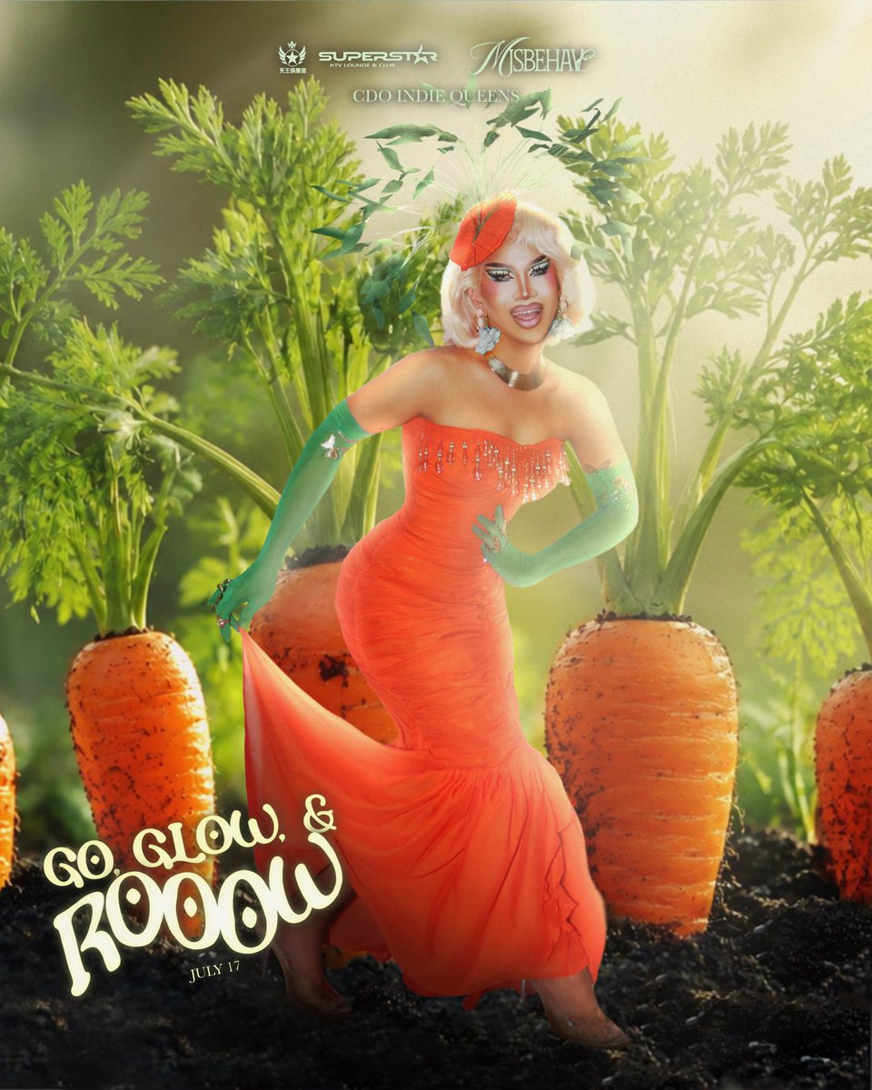 iam__skarlet's tweet photo. Sabi nila good for the eyes 👀 ang carrot. Tiningnan ko sa salamin... ang ganda ko pa rin pala. Effective nga 🫦✨

Misbehave Nights presents 

GO. GROW. and ROOOW!!! Magkinaona ta karong July 17 sa Superstar KTV Lounge &amp; Club with OPM music sa background— ROWWW! https://t.co/nFjd9kYvUy
