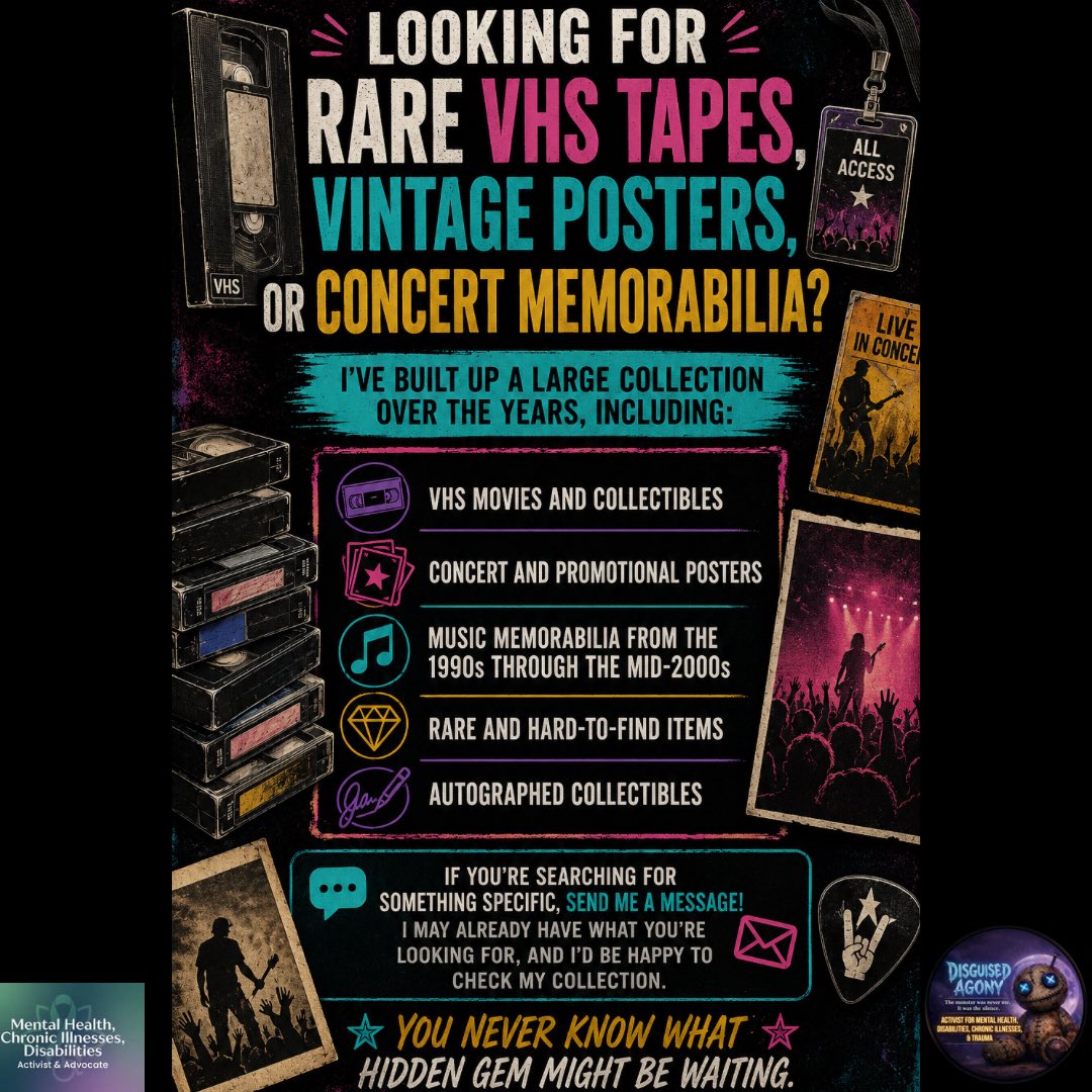 disguisedagony's tweet photo. #RareVHS #VintagePosters #ConcertMemorabilia #MusicCollectors #RareFinds https://t.co/FJsrWvHfjw