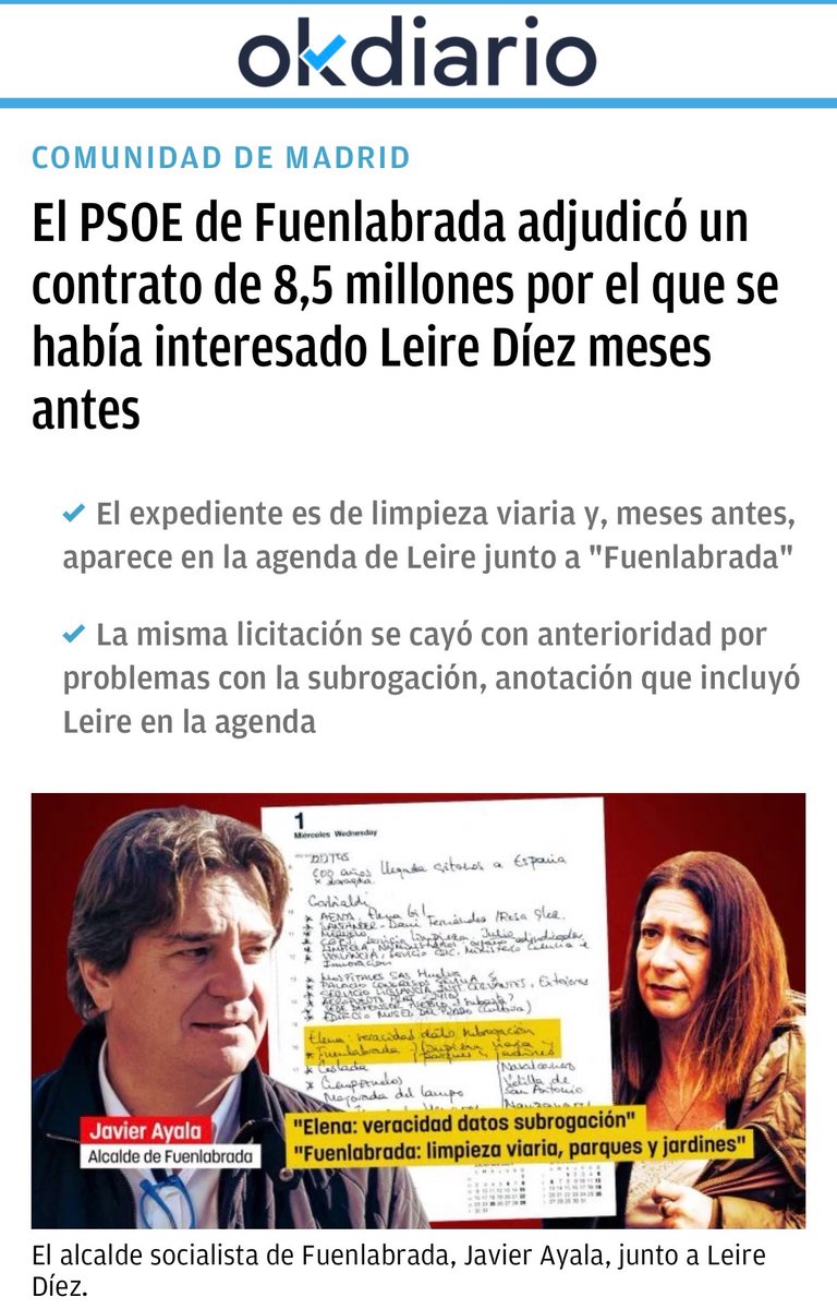 popularesfuenla's tweet photo. @oscarlopeztwit @psoe_m Sea usted valiente y explique esto a #Fuenlabrada.

👉 Dos días seguidos con informaciones de corrupción en nuestra ciudad. https://t.co/ELMEYWvqXf