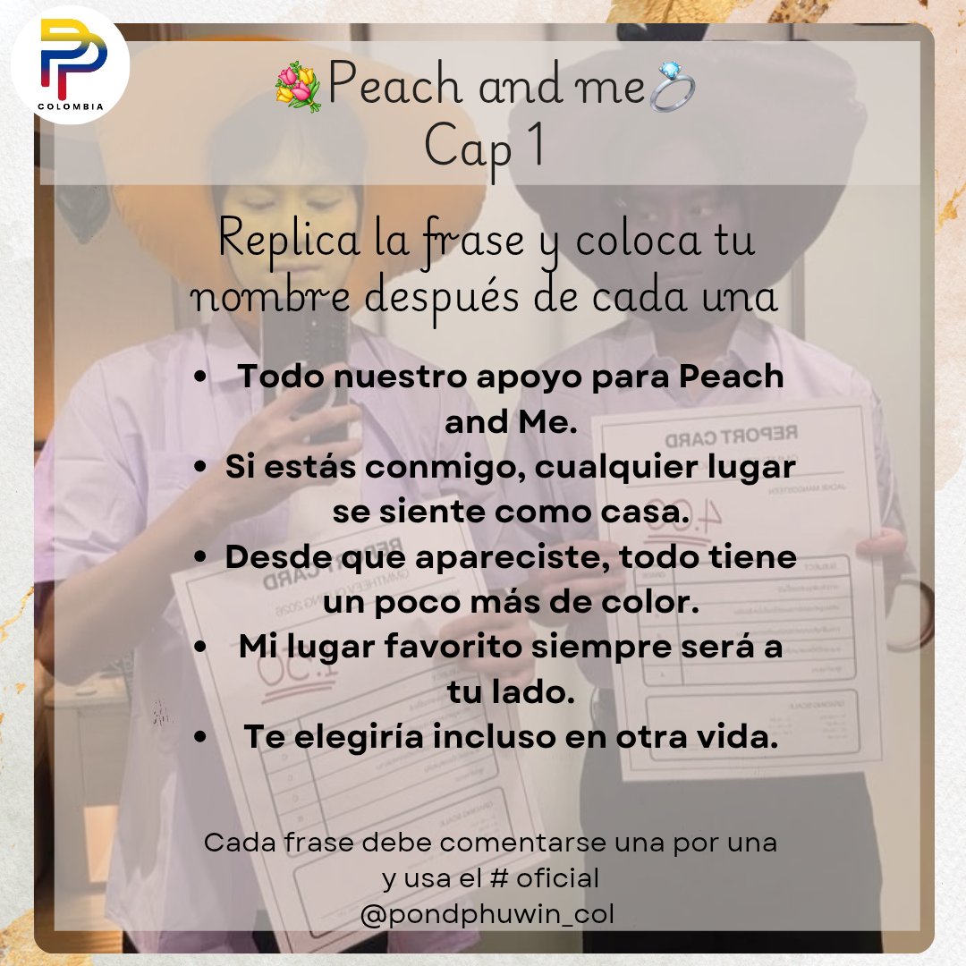 pondphuwin_col's tweet photo. Ayuda a que el regreso de nuestro Khun Thee junto a su Look Peach alcance el número uno en todos los corazones y en la tendencia

#PeachAndMeSeriesEP1 

Contesta la dinámica, da RTs, comenta y da likes

No olvides que cada vez que lo hagas usa el # oficial https://t.co/Dr9W8FyKMS