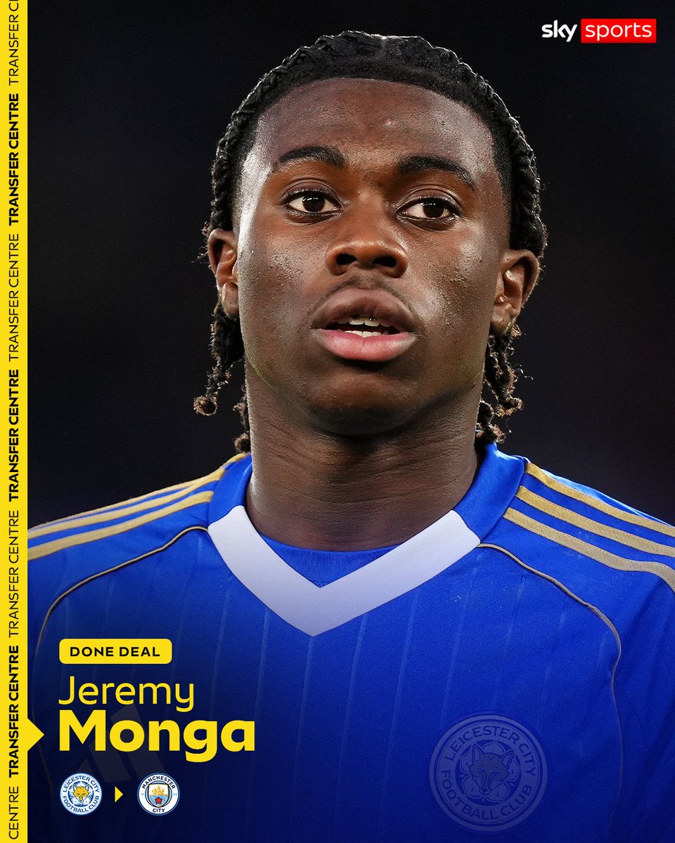 SkySportsPL's tweet photo. Jeremy Monga has completed a permanent transfer to Manchester City, with the fee understood to be £10m plus add ons 💵 https://t.co/Z26NtkI7fg