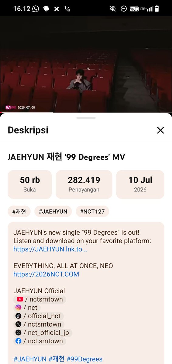 Yunoadmirer's tweet photo. ⋆.˚🎧 𝗦𝗧𝗥𝗘𝗔𝗠𝗜𝗡𝗚 𝗣𝗔𝗥𝗧𝗬 𝗝𝗔𝗘𝗛𝗬𝗨𝗡 - 𝟵𝟵 𝗗𝗘𝗚𝗥𝗘𝗘𝗦 ♬⋆.˚

JAEHYUN 재현 ‘99 Degrees’ MV
🔗 https://t.co/XMiMus4T4Y…

‼️DON'T BREAK THE CHAIN‼️

Tag: @jeyajung @jeongofcjaehyun
@jaeYuu27

99 DEGREES OUT NOW #JAEHYUN_99Degrees #이미완벽한_재현이의_99도 https://t.co/KjvwrUvRvg