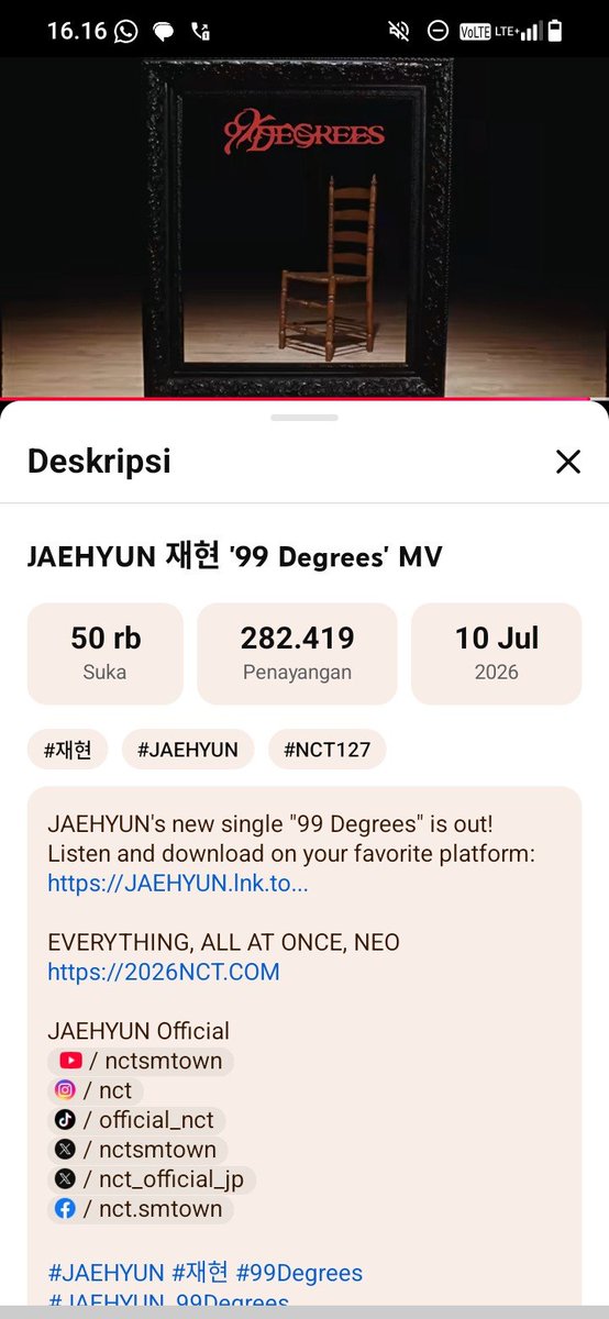 Yunoadmirer's tweet photo. ⋆.˚🎧 𝗦𝗧𝗥𝗘𝗔𝗠𝗜𝗡𝗚 𝗣𝗔𝗥𝗧𝗬 𝗝𝗔𝗘𝗛𝗬𝗨𝗡 - 𝟵𝟵 𝗗𝗘𝗚𝗥𝗘𝗘𝗦 ♬⋆.˚

JAEHYUN 재현 ‘99 Degrees’ MV
🔗 https://t.co/XMiMus4T4Y…

‼️DON'T BREAK THE CHAIN‼️

Tag: @jeyajung @jeongofcjaehyun
@jaeYuu27

99 DEGREES OUT NOW #JAEHYUN_99Degrees #이미완벽한_재현이의_99도 https://t.co/KjvwrUvRvg