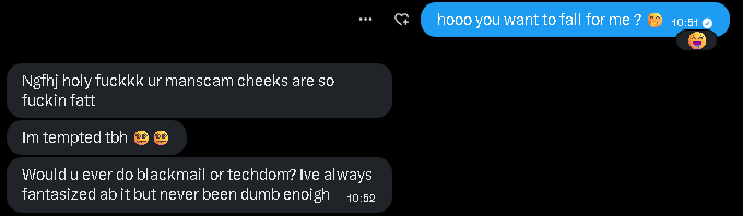 Mandy500027's tweet photo. Imagine you're a faildom asking me for blackmail and then you waste my time when I tell you to send 🤣🤣
a faildom and a failslut 

#manscam #findom #faildom #catfish https://t.co/Mhy6Or4B4N