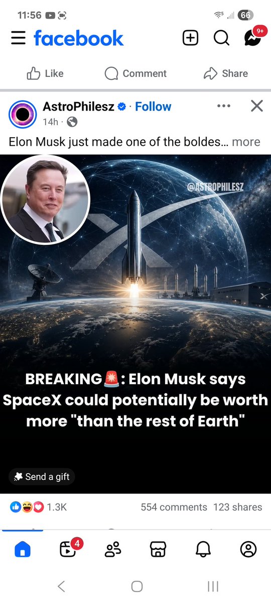 LouvePlaise's tweet photo. "Yes, that is a real and very recent quote.  
​Elon Musk posted on X (formerly Twitter) stating: "SpaceX will be worth more than the rest of Earth if we accomplish our goals."  
​He made the comment during a discussion about SpaceX's massive computing and AI infrastructure deals. When critics and followers questioned the sheer scale of his business moves, Musk defended the timeline by looking at the ultimate potential of a space-based economy."
— Gemini
https://t.co/tyQeIKC7Kd