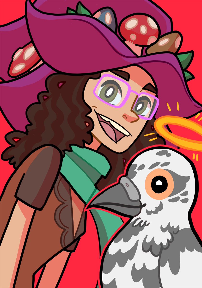 catastrotaffy's tweet photo. Pigeon Witch for @MFurple 
#artfightㅤ https://t.co/ZaZNTrTHyh