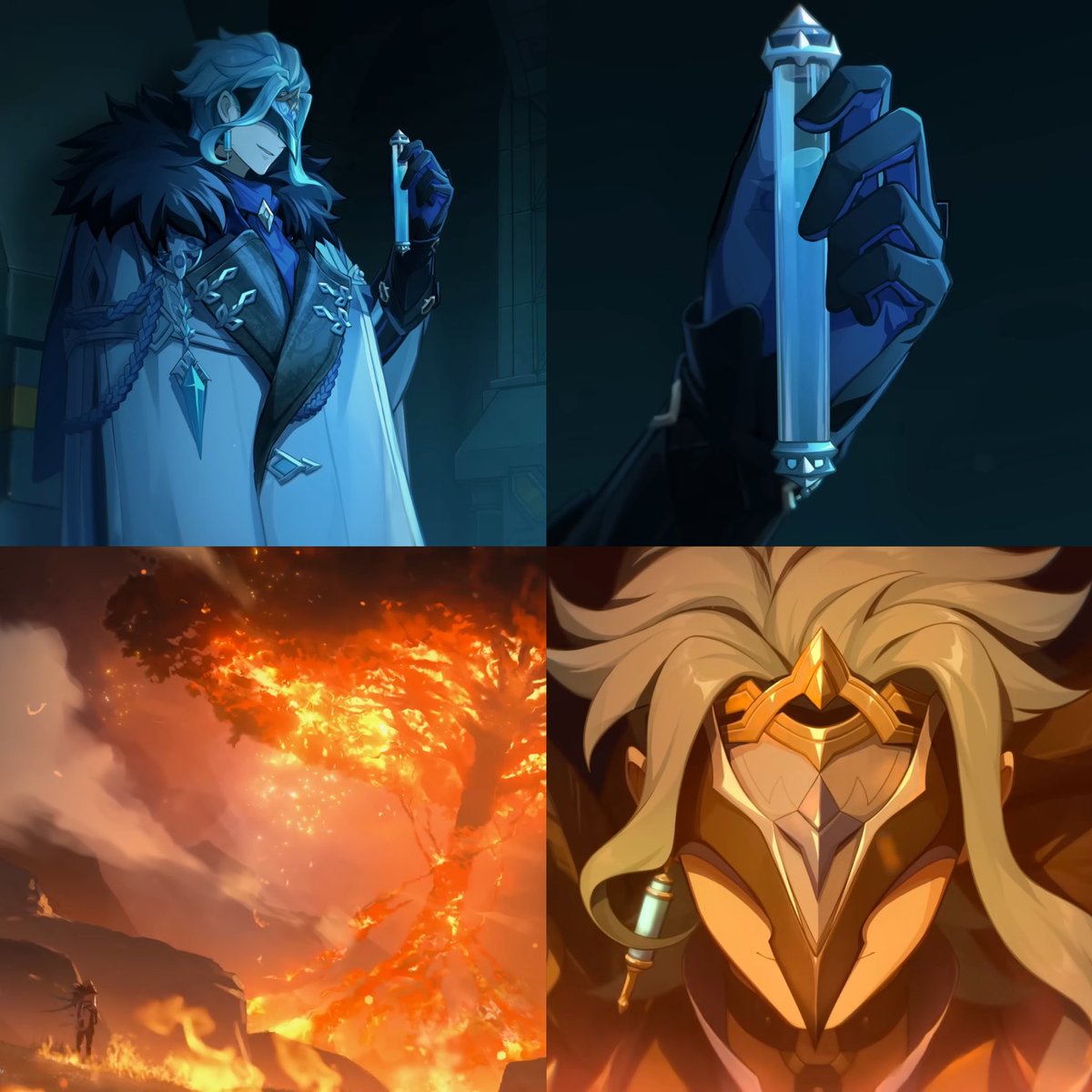 D0TT0R3's tweet photo. on this day, four years ago, one of the most iconic interlude teasers ever dropped:

a winter nights lazzo 

it firstly showed Dottores new design and teased the later events of the burning of irminsul…all 4 years ago 

how far we have come ( ᴗ͈ˬᴗ͈)ഒ https://t.co/TRZu7vlvzH