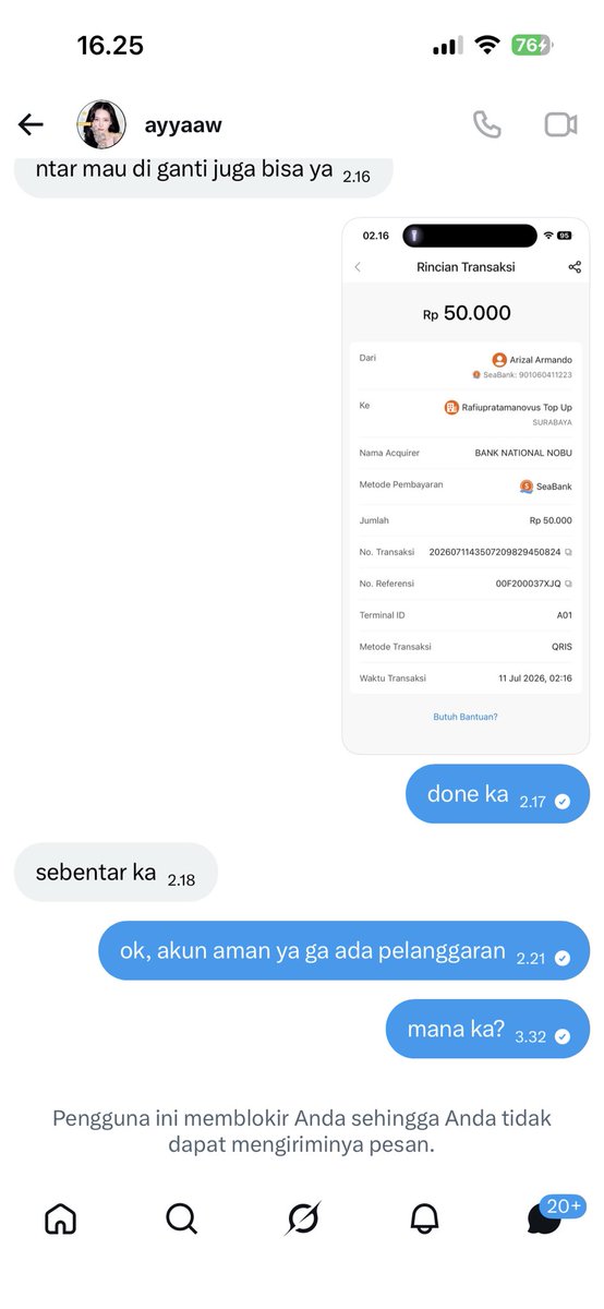armandoarizal's tweet photo. Just info. Jangan beli akun disini guys #zonauangㅤ 

Cih udah miskin nipu lagi https://t.co/cPjaLvbqko