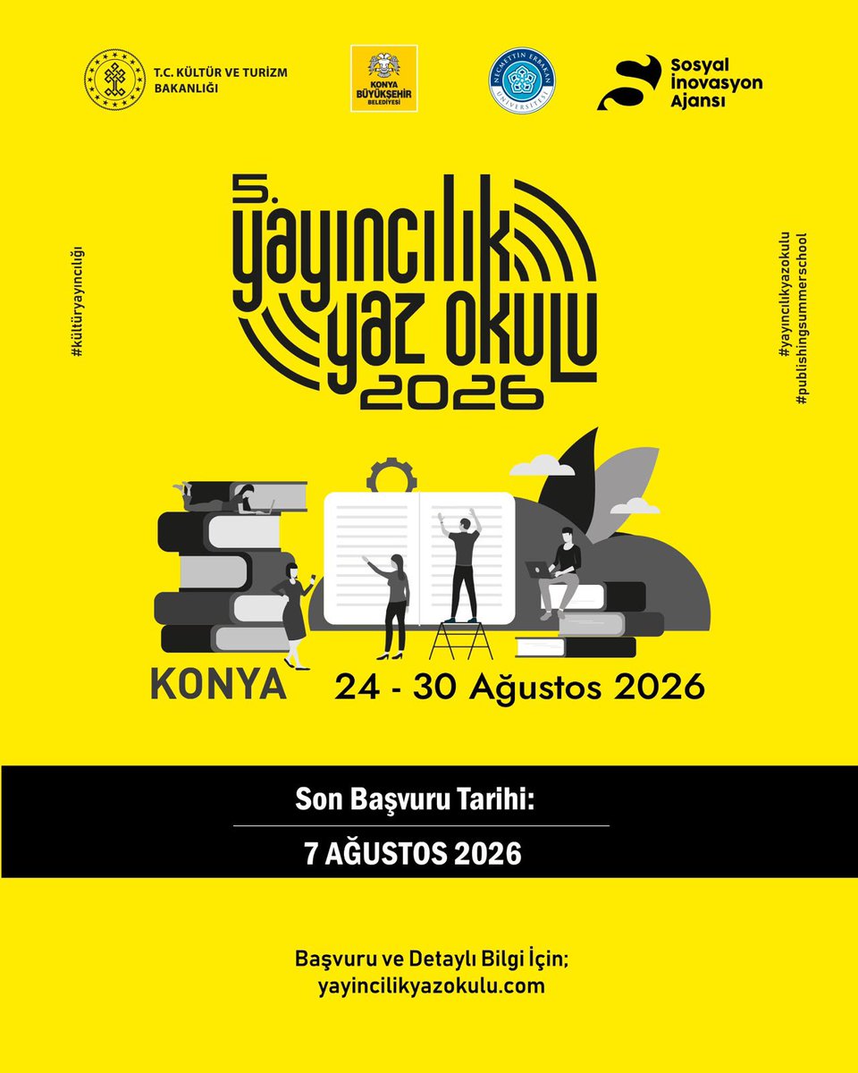 u_ibrahim_altay's tweet photo. Yayıncılık Yaz Okulu’nu bu yıl beşinci kez düzenliyoruz.

24-30 Ağustos’ta “Kültür Yayıncılığı” temasıyla gerçekleşecek programda, ülkemizin farklı şehirlerinden seçilecek 30 gencimizi yayıncılık dünyasının deneyimli isimleriyle buluşturacağız.

Detaylar 👉 https://t.co/PoNS7fp7An