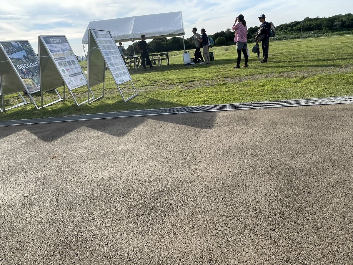 takediscfc's tweet photo. 行って来ました♪♪ 広い敷地！　東京オープンプロが楽しみになって来ました。　９月もいけたら行きたいと思ってます#ディスクゴルフ　#discgolf #身障者ディスクゴルファー #障がい者フライング  #JPDGA #INNOVA #障害者フライングディスク https://t.co/gwgwxZf4mD