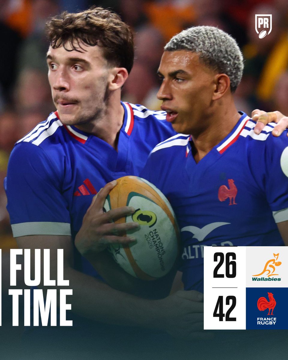 PlanetRugby's tweet photo. 🇫🇷 France DOMINATE the second half to defeat the Wallabies! #AUSvFRA https://t.co/QQbMNA8oim