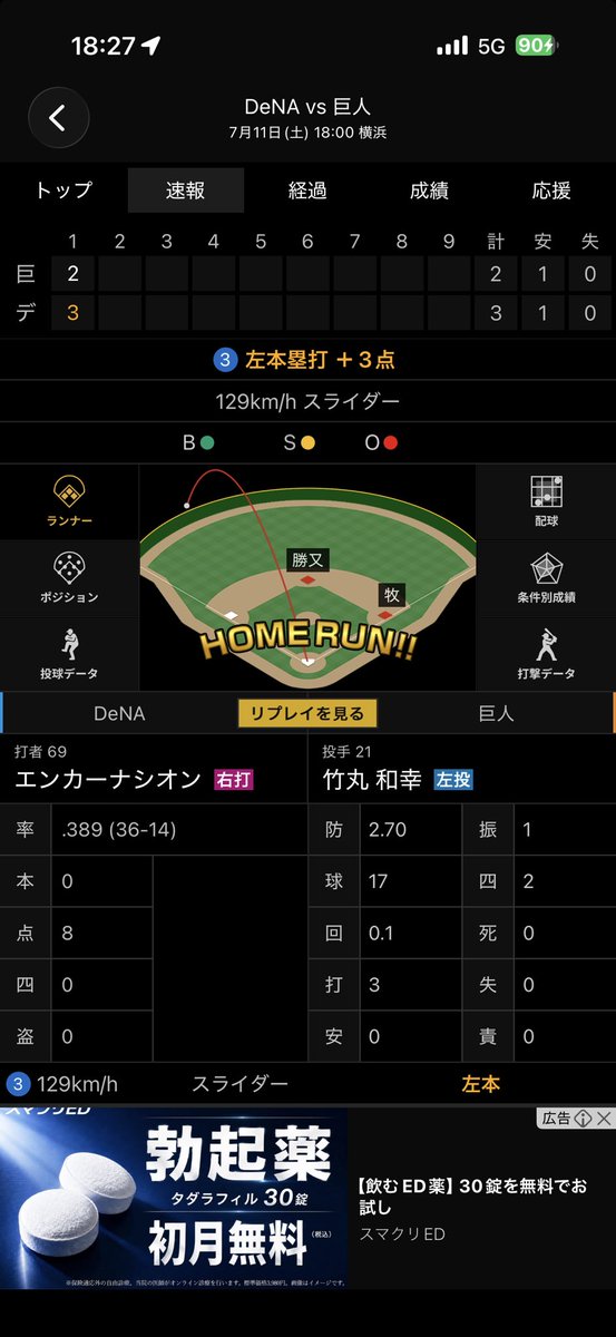 2packazu's tweet photo. ｷﾀ━(ﾟ∀ﾟ)━!逆転の初HR‼️㊗️おめでとう(((o(*ﾟ▽ﾟ*)o))) https://t.co/Sdp9Qa5WLc