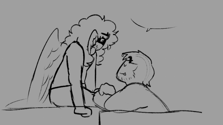Merciful_soup's tweet photo. I lied have the scrapped comic there's just no dialogue (1/2) #chickenburger https://t.co/f019vdfvRd