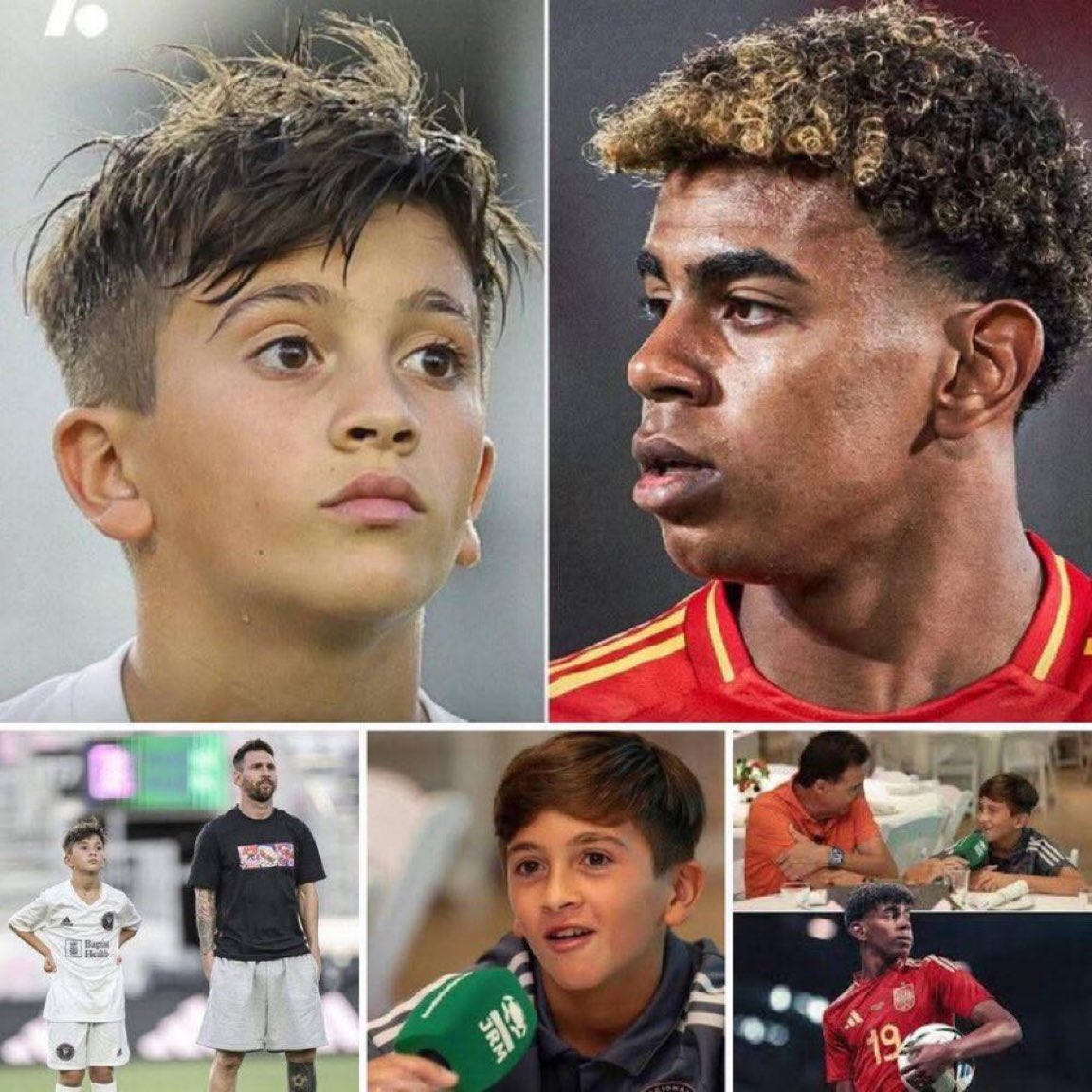 ContextfreeFCB's tweet photo. 🎙️| Thiago Messi: “I want to play for Argentina and one day I want to play with Lamine Yamal” https://t.co/2GzhCsuqIl