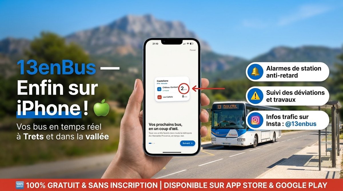 13enBus iPhone Launch Banner