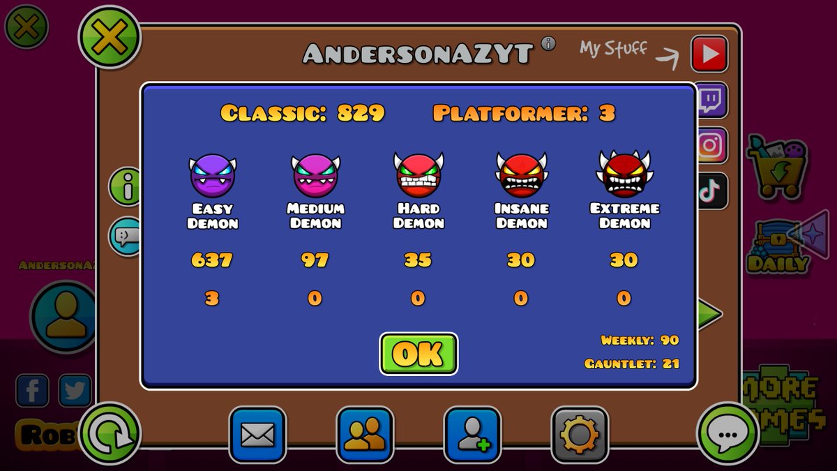 AzytAnderson's tweet photo. NEW HARDEST!!! + 30 EXTREME DEMONS | The Prince 100%

After more than 10 years playing this game im more than happy to have reached this achievement and hopefully keep going on!!!😭🫶 https://t.co/vm2xs38RZm