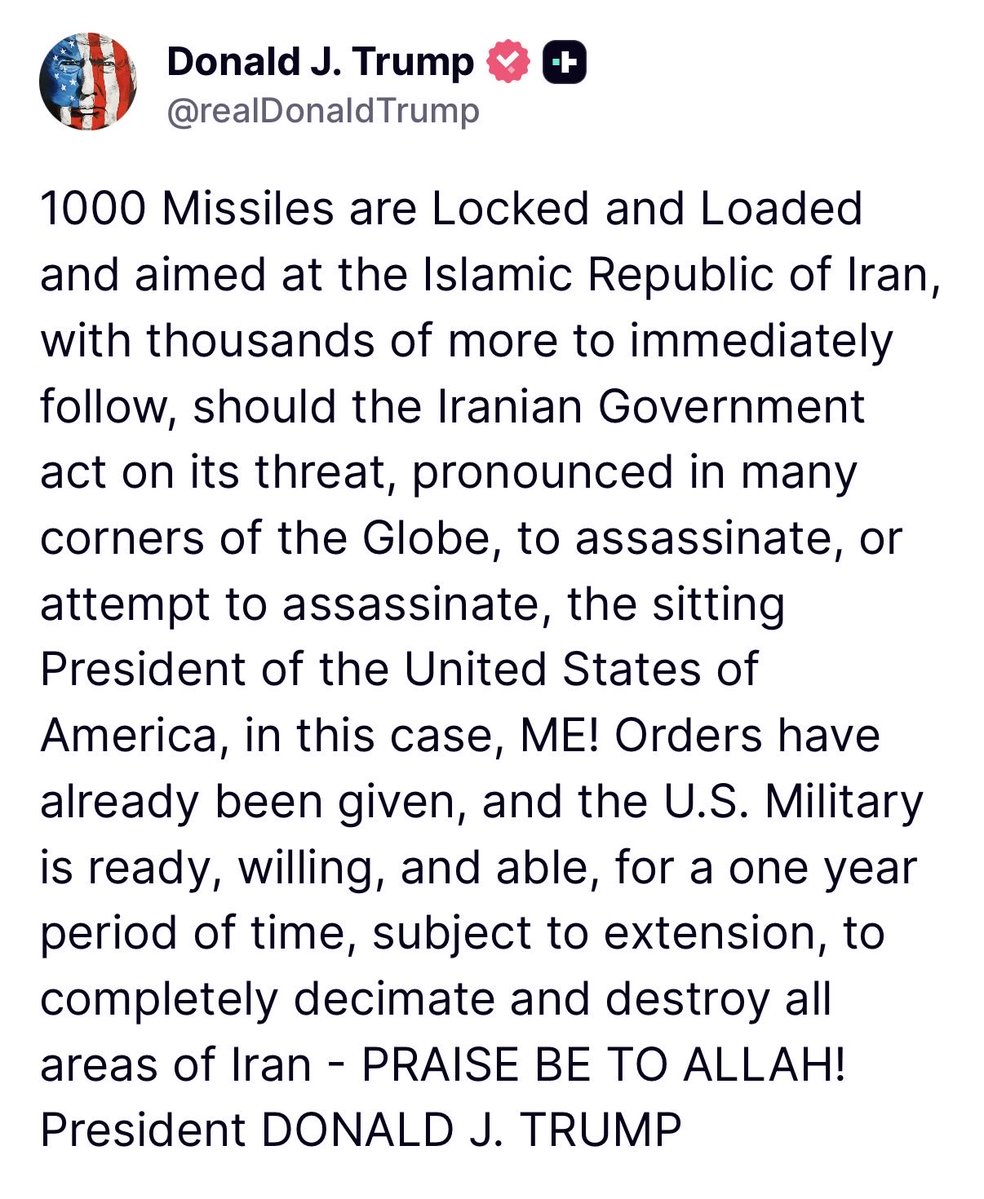 askmysoul's tweet photo. Islamic of Iran is playing with a wrong USA president. https://t.co/VPDcjmeWs8