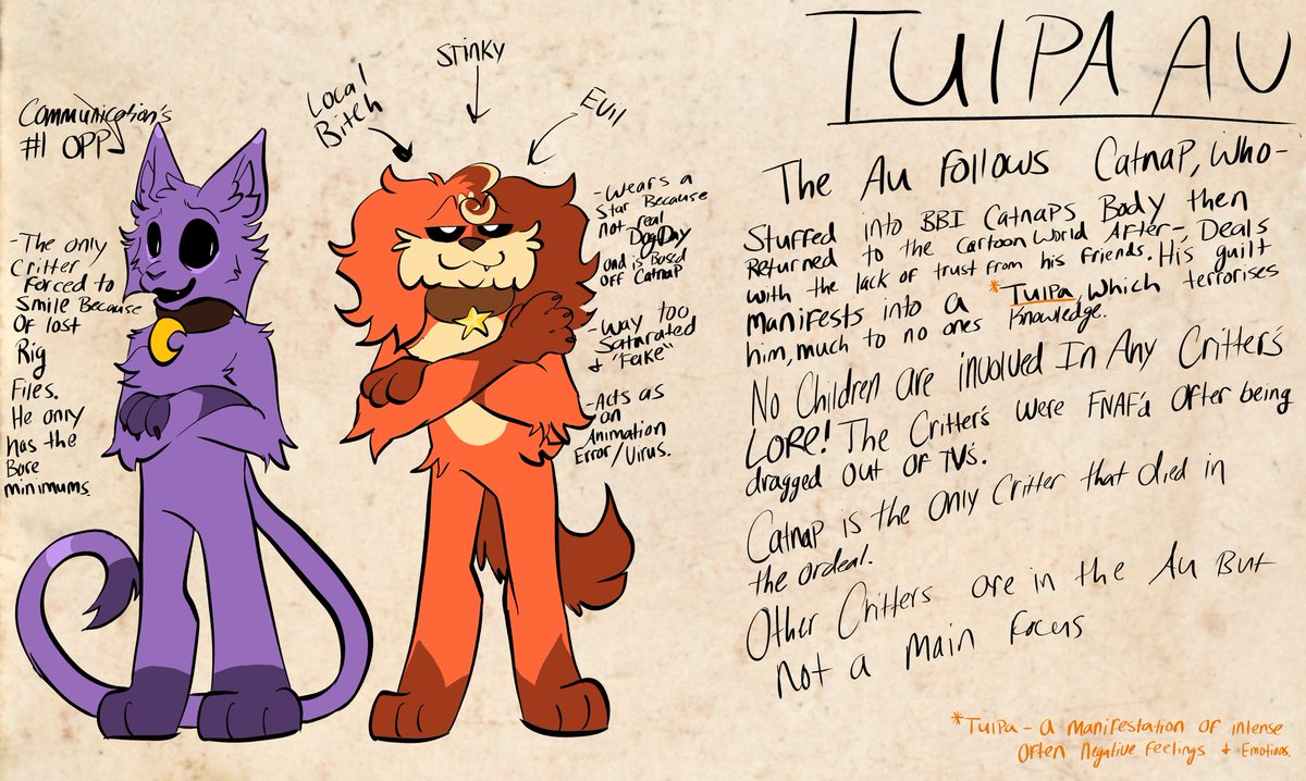 TrixofShadowz's tweet photo. Hey guys! Tulpa AU summary just dropped! Plus concept doodles of the Tulpa! #Poppy_Playtime #Catnap #Dogday #Poppy_Playtime_AU #Tulpa_AU #Poppy_Playtime_Chapter_3 #Mob_Entertainment https://t.co/2iHfy1Jpyj