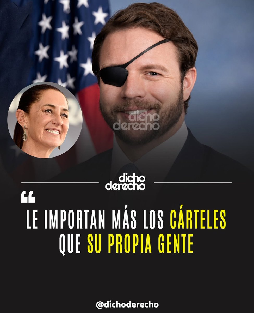 GARCIPAVON's tweet photo. El congresista estadounidense  Dan Crenshaw lanza fuerte declaración contra @Claudiashein  👇