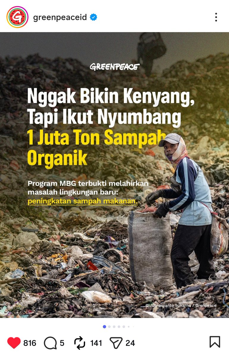 menuembegejelek's tweet photo. Gedung besar dan jajaran staff serta deretan elitnya yang SEABREK apakah membuat BGN peka terhadap isu-isu lingkungan hidup?

Adakah hari di mana mereka menggelar rapat yang topiknya membahas serius hasil sampah dari proyek mereka?

Kita semua tau sih jawabannya. 🙂 https://t.co/YbeMJML1gr