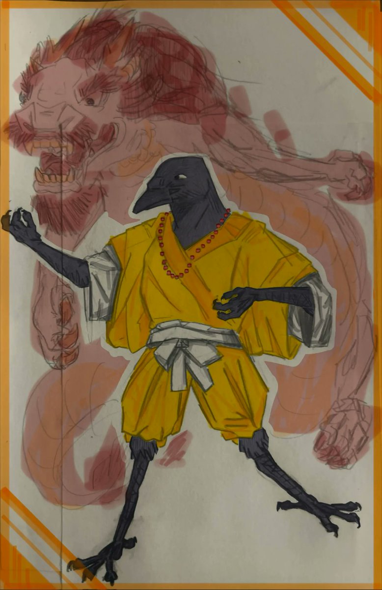 JTbear0401's tweet photo. I enjoy drawing kenkus and monks, so this was very fun. Character belongs to torwarguer https://t.co/qZ6gyVozhe

#Artfight #Artfight2026 #TeamTragedy https://t.co/poBg61nUoZ