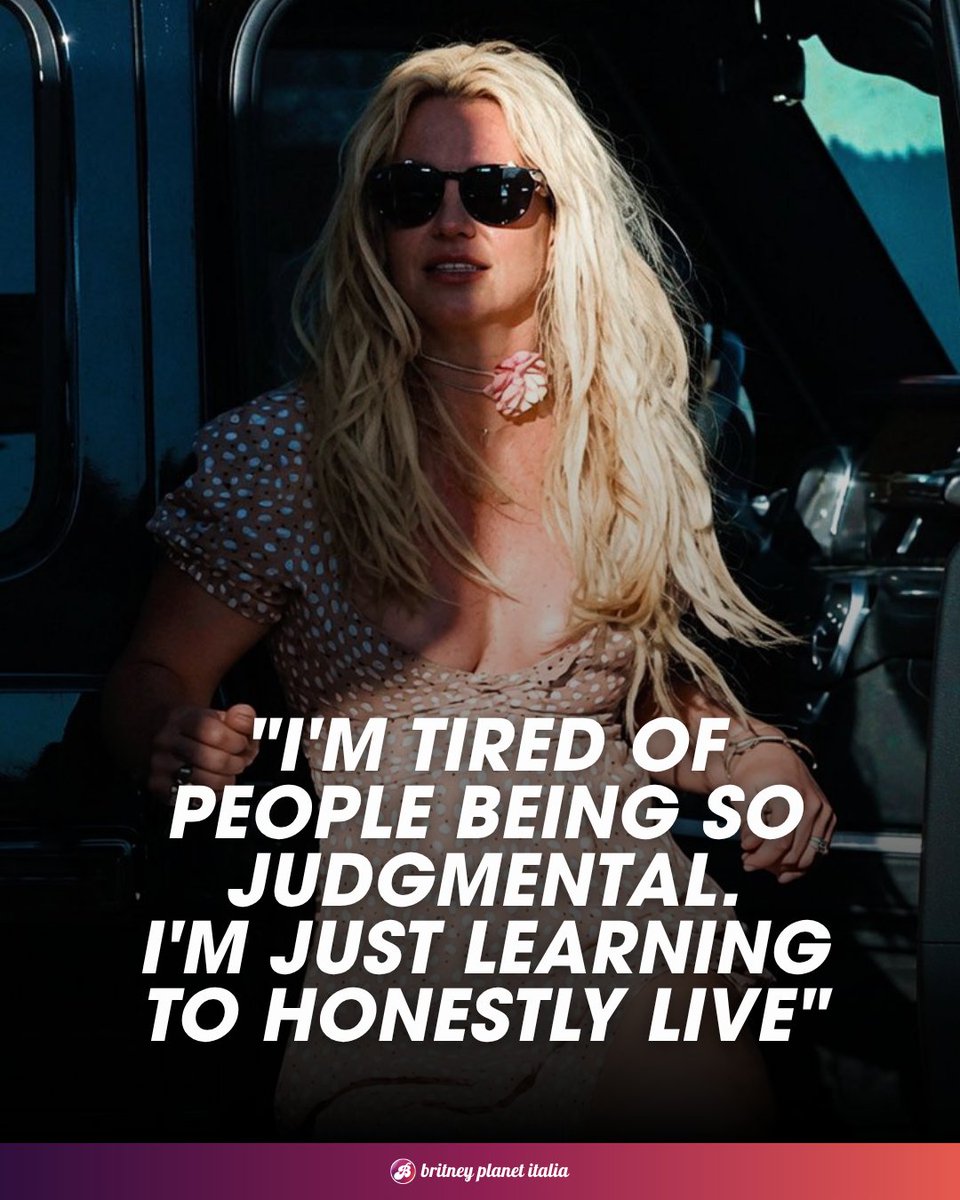 BritneyPlanet's tweet photo. "Sono stata sotto tutela per 15 anni. Non ho potuto vivere come una donna vera. 
Sono una persona autonoma. Questo mondo reale è una cosa spaventosa e opprimente. Sono stanca di chi giudica... sto solo imparando a vivere onestamente in modo indipendente" - #BritneySpears https://t.co/XaWOw46FVe