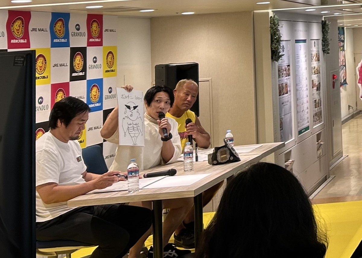 njpw_nyao's tweet photo. 【G1大田区PR！】
7.25(土)＆26(日)大田区大会PR📣

JR蒲田駅直結「グランデュオ蒲田」にて、YOH選手×田口選手×本間選手によるスペシャルイベントを開催！

おかげさまでフルハウス👊
ご来場いただきました皆様、ありがとうございます‼️

https://t.co/Bj2aPc4brL
#G1CLIMAX36 https://t.co/gWRNPwGaai