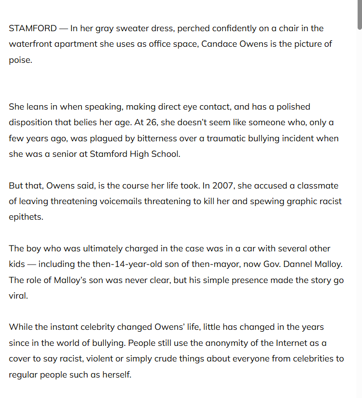 lamps_apple's tweet photo. Candace Owens weaponized a teenage prank call into a national racial scandal that got children arrested, branded as racists and driven from school. Years later, she quietly admitted the supposed ringleader was not actually racist. He was a hurt friend lashing out during a teenage feud. By then, the damage was permanent.

She learned exactly what public accusation could accomplish.

Next came Social Autopsy, her proposed searchable blacklist cataloguing offensive posts under people’s real names for employers and strangers to find. When anti-harassment activists warned that it could enable doxxing and destroy lives, she accused them of secretly orchestrating the backlash against her without evidence.

Then she announced that she had become a conservative “overnight.” It was never a principled conversion. The Right became her weapon against the people she blamed for humiliating her.

That is the recurring Candace Owens cycle... manufacture a grand conspiracy from a personal dispute, cast herself as its persecuted hero, mobilize an audience against her enemies, destroy reputations and eventually rewrite the story after the damage is done.

She has repeated it with colleagues, employers, friends and now Charlie Kirk’s grieving widow. Erika is simply the latest person Candace has marked for destruction while pretending vengeance is an investigation.