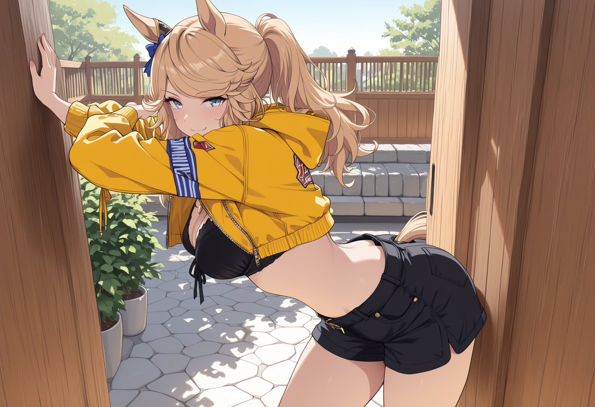 reichi_aiillust's tweet photo. 一緒に遊びに行く前のシチーさ。

#ゴールドシチー 
#ウマ娘 #AIart https://t.co/DBkGZNrPlE