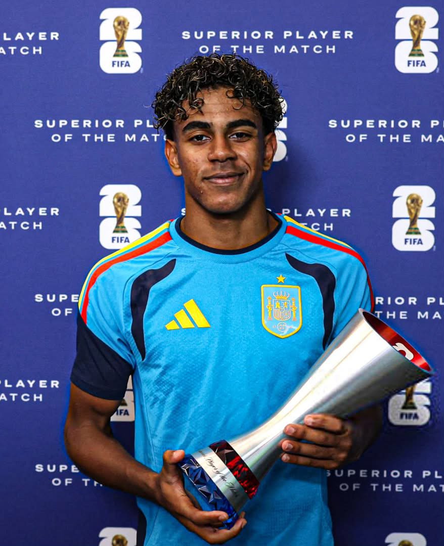 Destined28's tweet photo. 🚨 𝗡𝗘𝗪: Lamine Yamal with the MOTM award! 🇪🇸💫 https://t.co/hmJxVRVlED