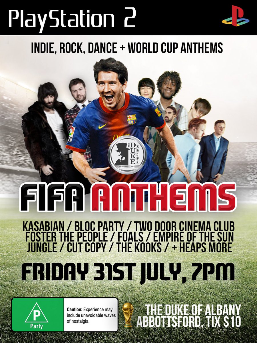 sammenhennet's tweet photo. I’m DJ’ing. Celebrate the thrilling finish of the World Cup with a night dedicated to the iconic soundtrack of football culture, bringing together the best tracks from FIFA video game soundtracks alongside unforgettable World Cup anthems. Friday 31 July.  #Melbourne #WorldCup https://t.co/ZzOxBeRJ3K