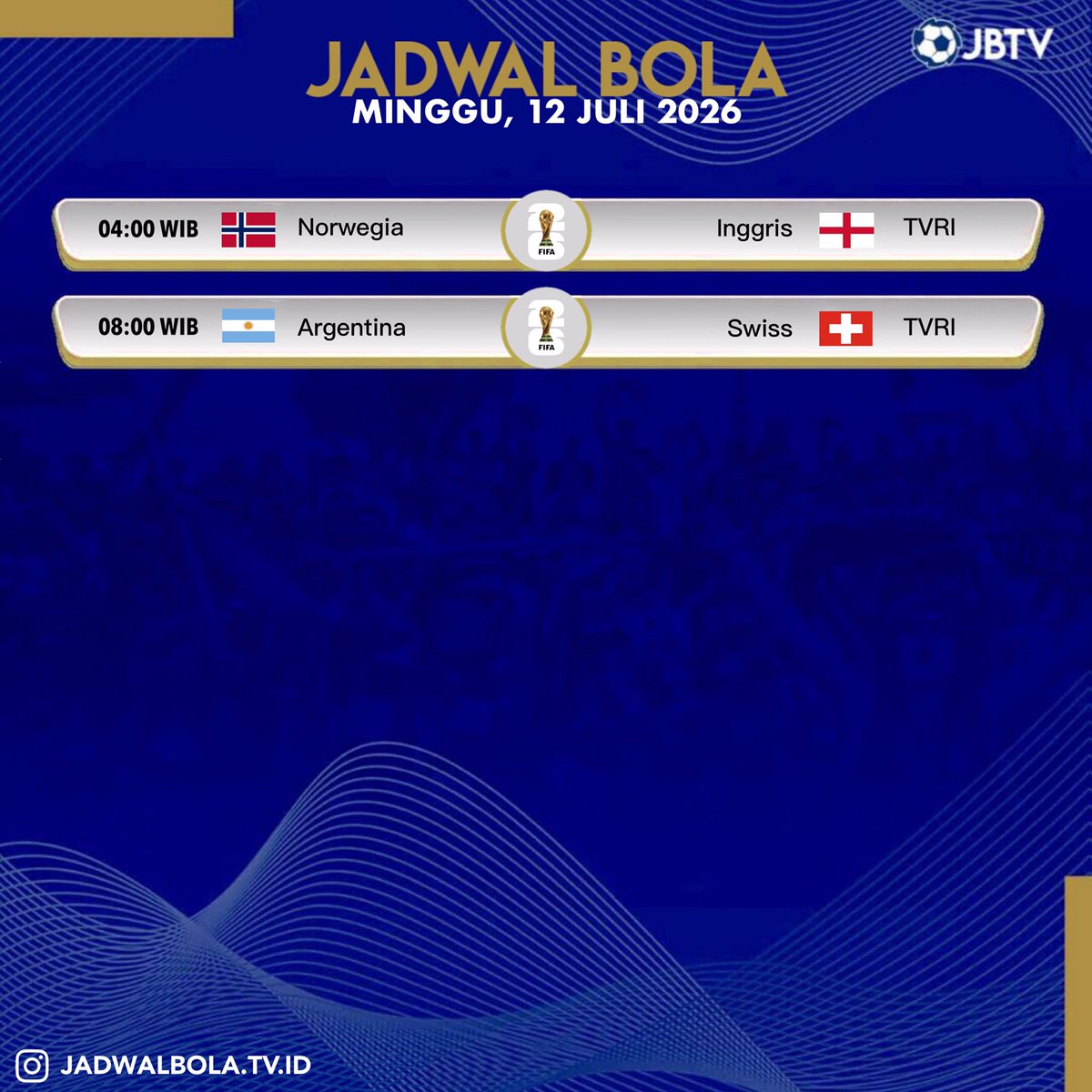 jadwalbolatv's tweet photo. Jadwal hari minggu😄 https://t.co/TpyxpOh8Dz