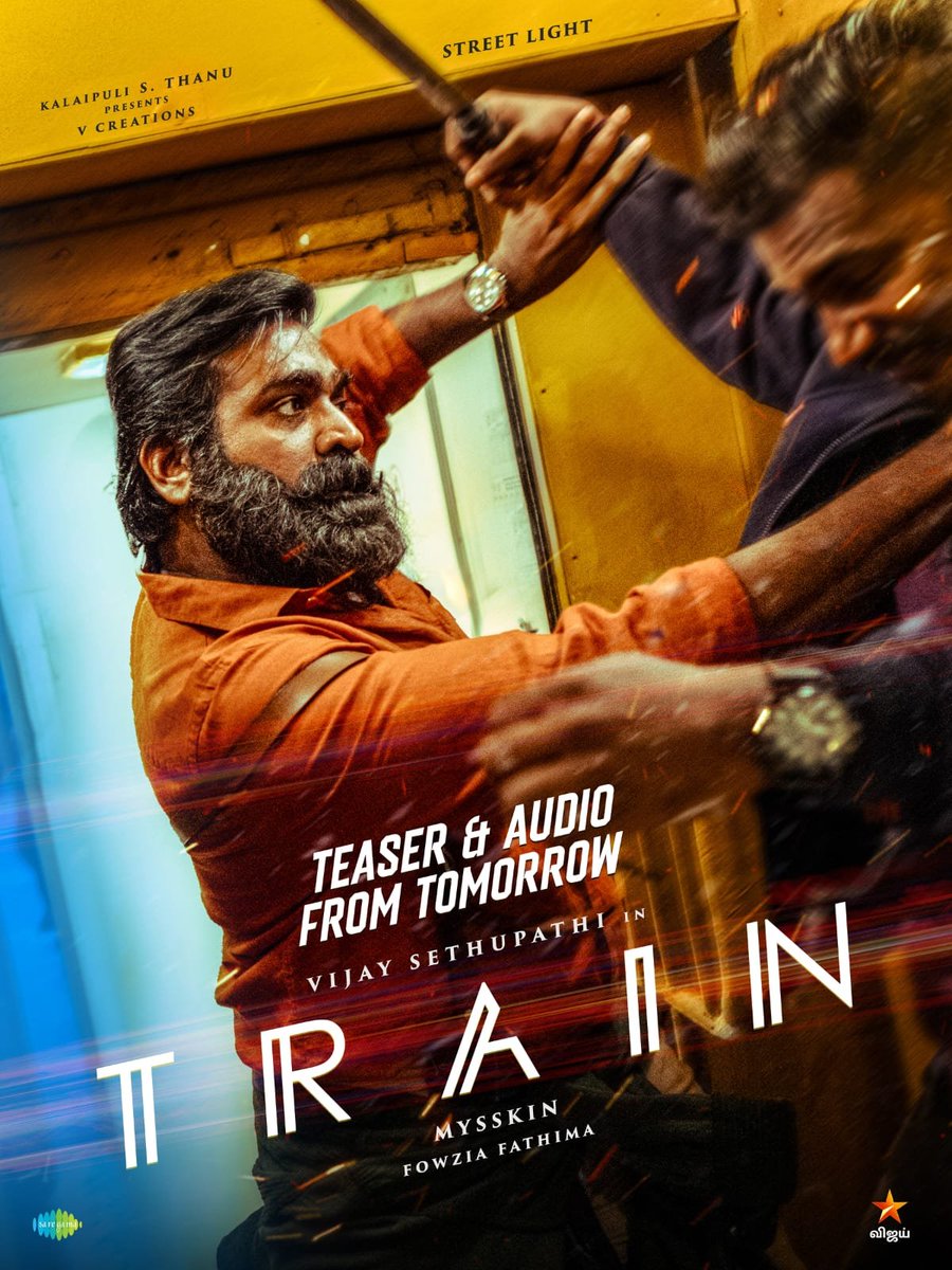 theVcreations's tweet photo. The wait ends tomorrow, get ready for the explosive teaser and mesmerizing melodies.

@mysskindirector @VijaySethuOffl @shrutihaasan @nasser_kameela @ksravikumardir @ira_dayanand @itsNarain @preethy_karan @KalaiActor #YugiSethu @fowziafathima @editorsriwat #TapasNayak #StreetLight @vijaytelevision @saregamasouth @RIAZtheboss @_PVRCinemas