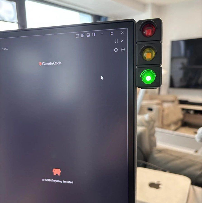 codewithpdev_'s tweet photo. Startup idea: Build traffic lights for Claude Code https://t.co/fHaj3KPn02