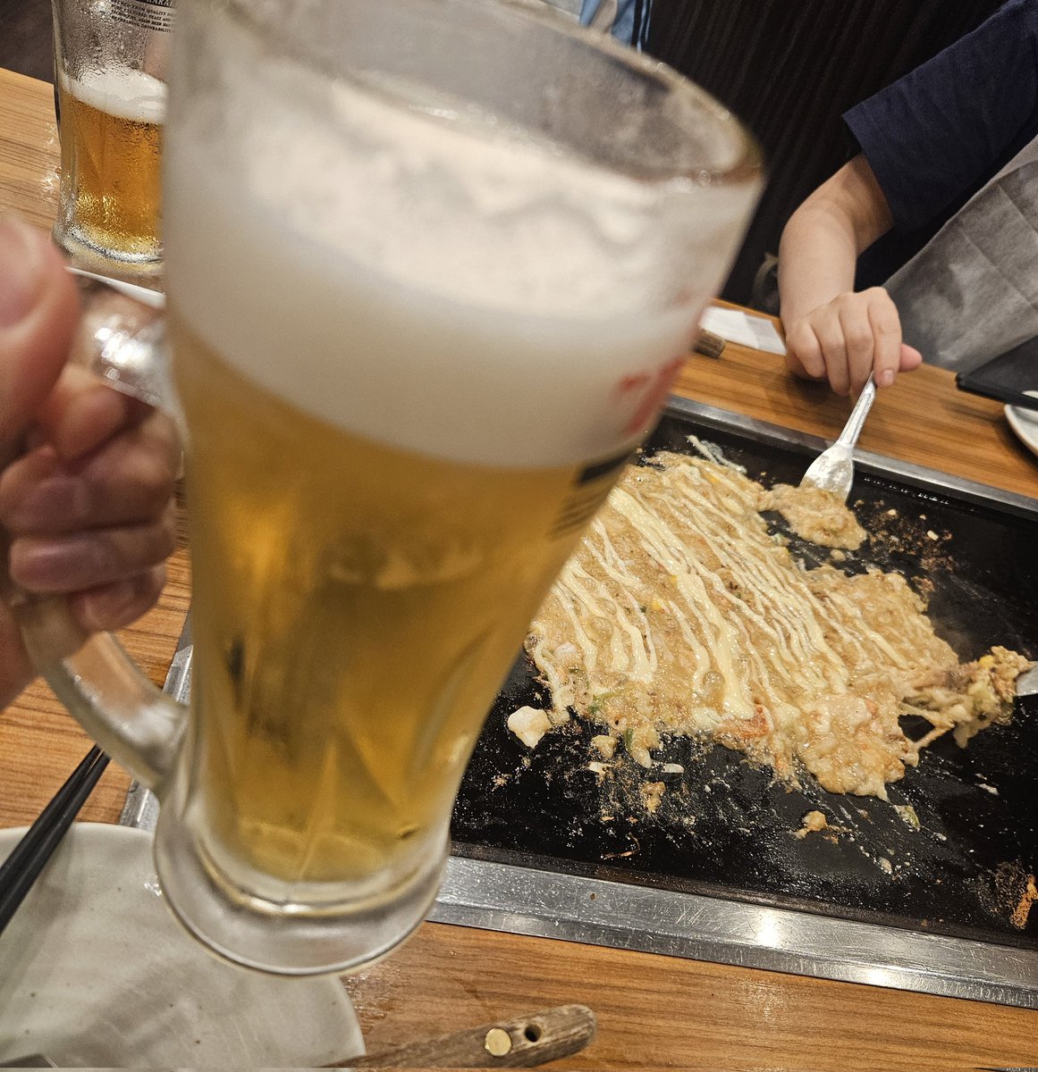 K_DRAGON_Style's tweet photo. 昼飲みでもんじゃ🍻🍻 https://t.co/6tgYT2IrTY