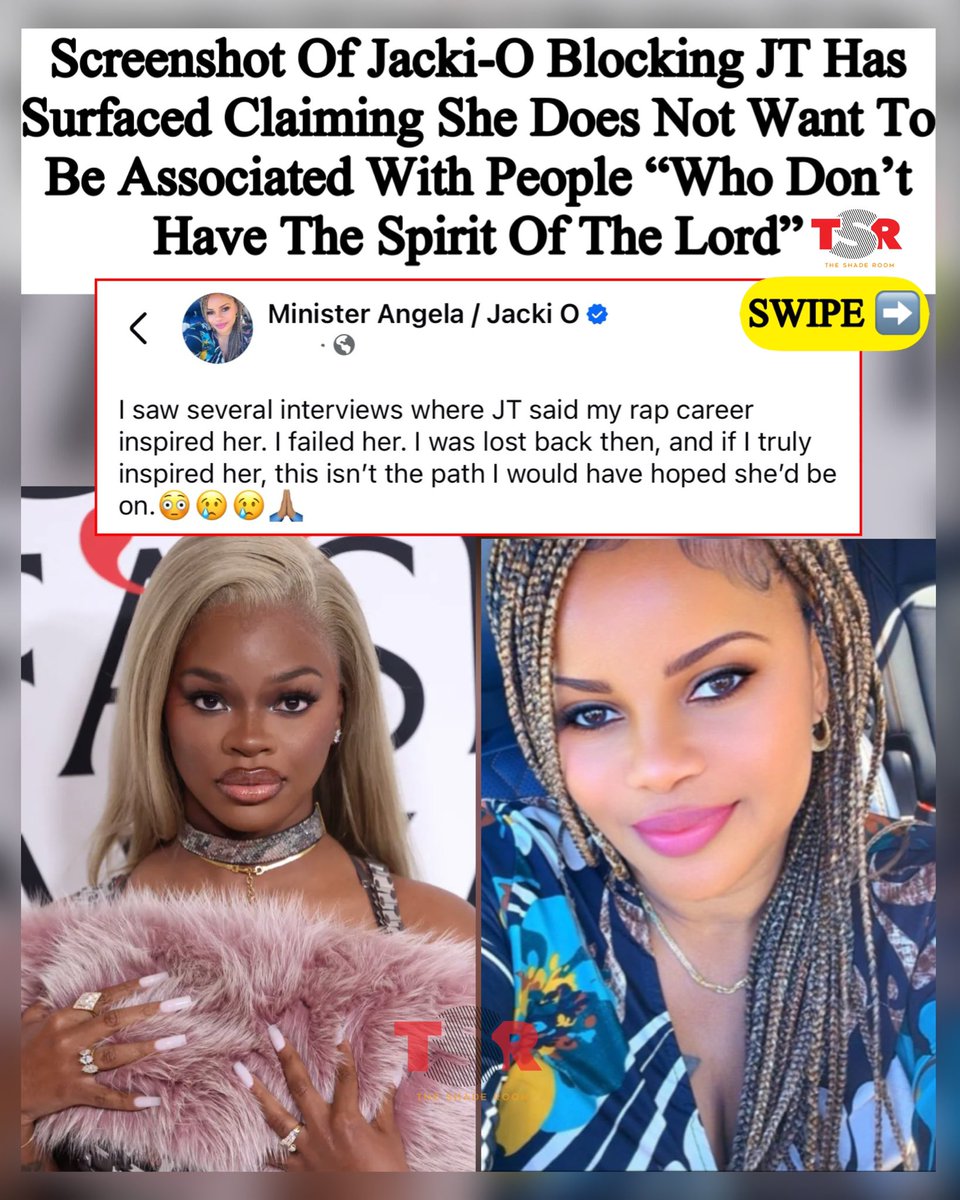 TheShadeRoom's tweet photo. JT seemingly responded to Jacki-O following Jacki’s previous post about how she feels she “failed” the rapper. ✍🏾:#TSRStaffJR https://t.co/Xi92dCEoeK