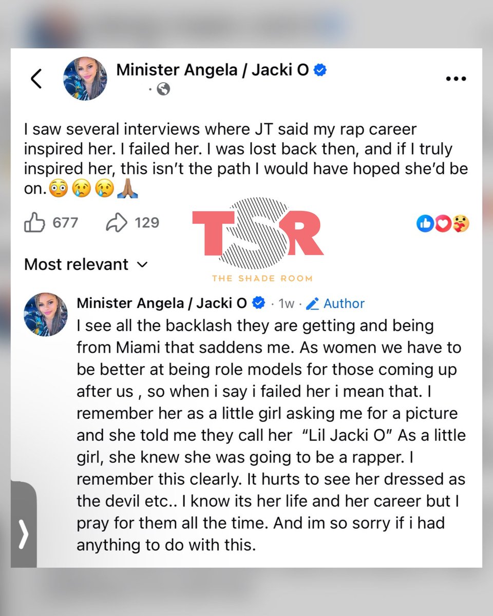 TheShadeRoom's tweet photo. JT seemingly responded to Jacki-O following Jacki’s previous post about how she feels she “failed” the rapper. ✍🏾:#TSRStaffJR https://t.co/Xi92dCEoeK