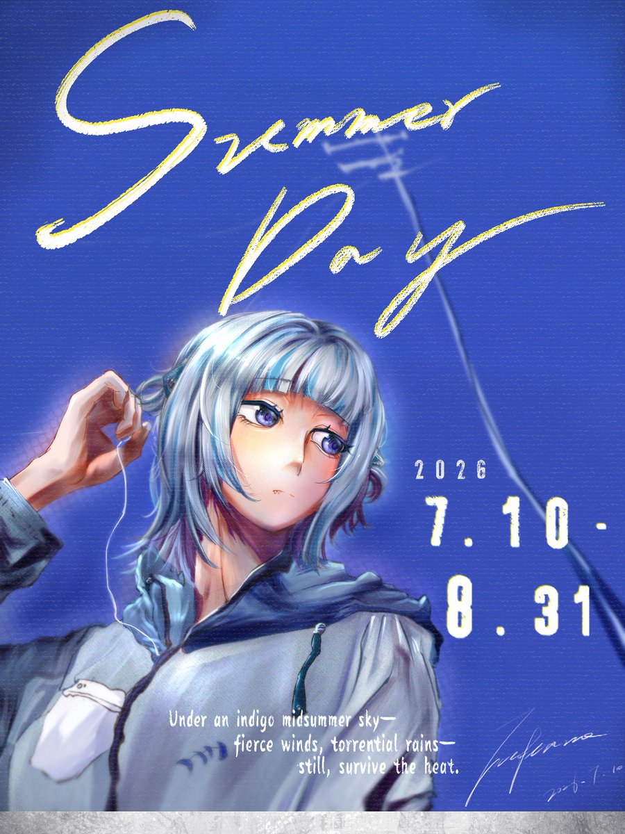 a441125764's tweet photo. summer day🎧#gwart #gawrgura #artㅤㅤㅤㅤ https://t.co/Xv37ORY1Kp