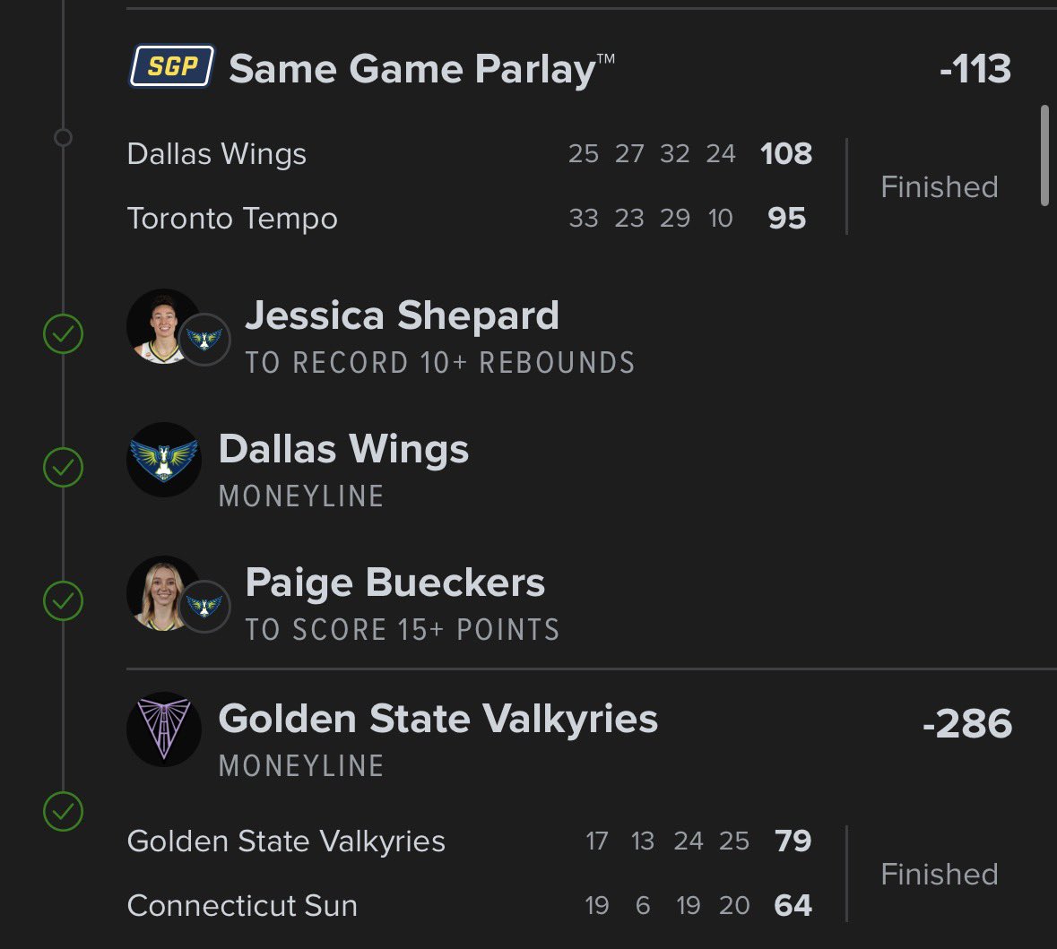 mo_manix2's tweet photo. Cash it 💰 WNBA getting me good https://t.co/6SvHroJEYI