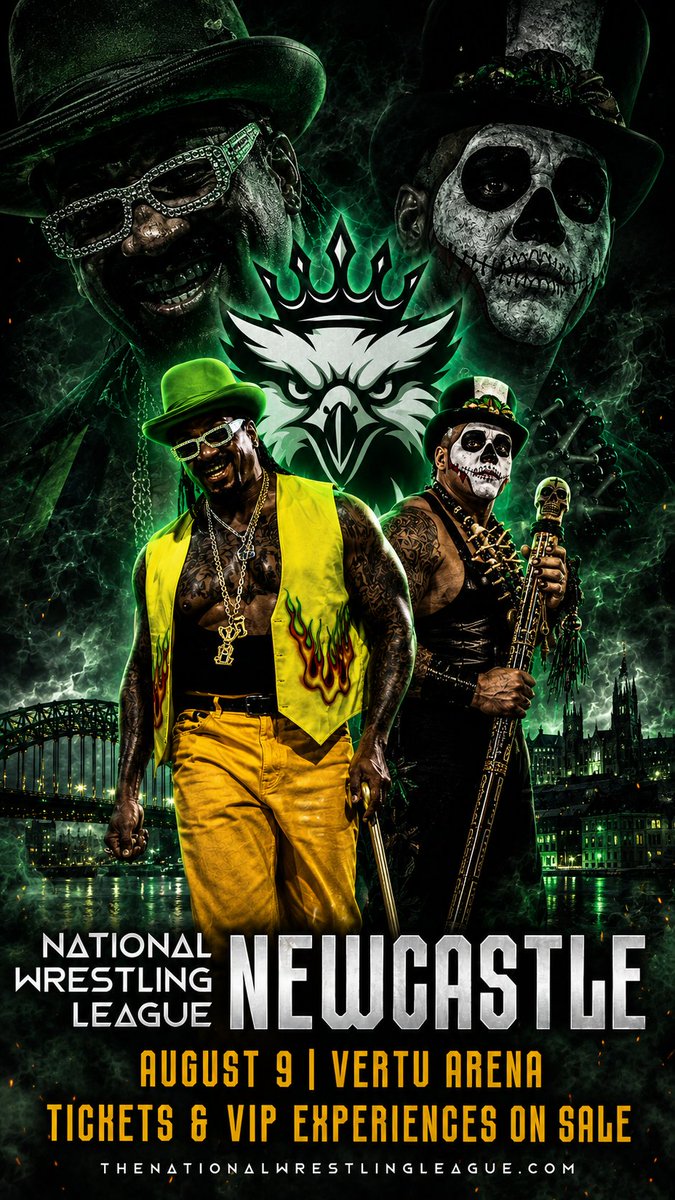 tcdesignsx's tweet photo. The #WWE Legend The Godfather/Papa Shango is  coming to Newcastle! 💀 

Great opportunity to get a photo with him only at @NationalWresLg 

#NWL #Newcastle #Wrestling #ProWrestling https://t.co/22wla7I6x3
