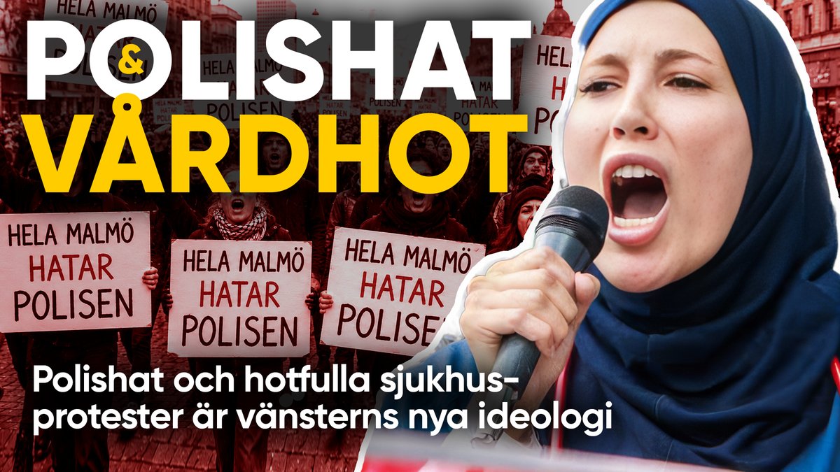 jonsson_henrik's tweet photo. Uppviglingen "hela Malmö hatar polisen" och den högljudda palestinademonstrationen utanför Karolinska sjukhuset är uttryck för samma sak: vänsterns nya överideologi handlar om hotfulla maktdemonstrationer. 

Se veckans video om detta här:  https://t.co/b0se4CdisV

Den israeliska författaren och tidigare politikern Einat Wilf använder begreppet “palestinianism” för att beskriva hur solidaritet med palestinier blivit vänsterns nya överideologi.

Wilf menar att vänsterns nuvarande kamp inte längre handlar om att palestinier ska få ett fungerande samhälle, egna institutioner, rättsstat, frihet, välstånd eller fred. Istället har palestinierna blivit en metafysisk symbol för världens alla förtryckta – och Israel symbolen för världens alla förtryckare.

Palestinianismen är därför inte längre en sakfråga som kan lösas politiskt, utan en KÄNSLA som binder samman vänsterns antiamerikanism, antisionism, antikapitalism och postkolonialism i en ny vänsterpolitisk överideologi.

Denna Palestinianistiska överideologi genomsyrar nu hela vänsterrörelsen, och det är därför vänsterpartiets polishat i Malmö och palestinaaktivisternas manifestation utanför Karolinska är uttryck för samma sak: det är en maktdemonstration, med budskapet att den radikala palestinistiska vänstern varken kan undkommas eller stoppas.

Detta är inte bara ett aggressivt, odemokratiskt och hänsynslöst – utan direkt farligt för det svenska samhället.

För föreställ dig vad dessa vänsterradikala krafter, som hatar polisen och älskar terrororganisationer riskerar att göra med Sverige – om de blir del av Magdalena Anderssons regering!

Vinner vänstern valet tyder allt på att detta är vad som kommer att ske: Palestinianistiska vänsterpartister kommer att medverka till att stifta lagar, få internationell underrättelseinformation och fatta beslut om hur myndigheter ska arbeta.

Givet hur vänsterns företrädare nu agerar vore detta en katastrof för det traditionella svenska samhället – men en seger för de som sätter Palestina först.

Se veckans video om detta här:  https://t.co/b0se4CdisV
